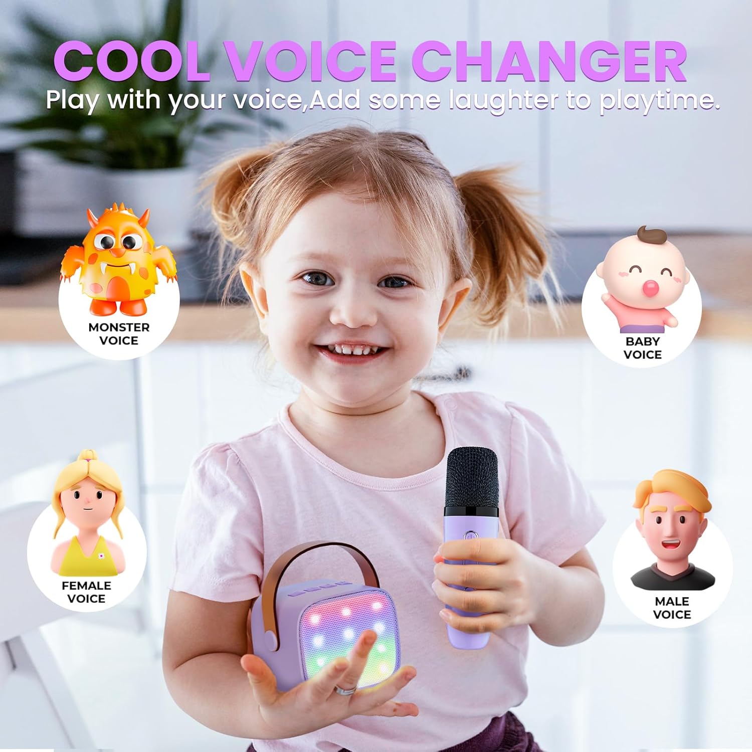 Thumbnail 2 de Wowstar Karaoke Maschine 2 Mikrofone Bluetooth 🎤