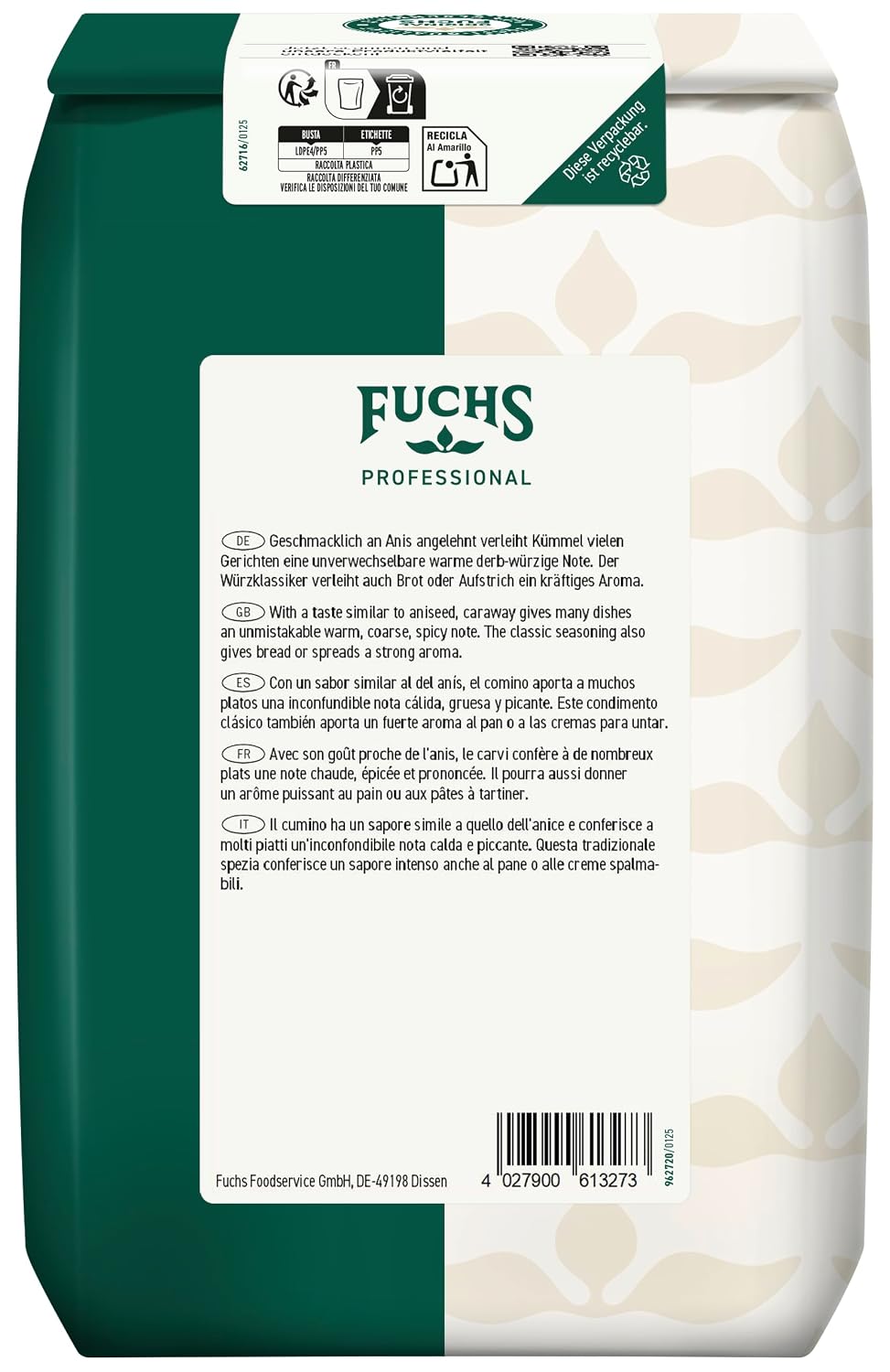 Detalle 2 de Fuchs Professional Kümmel gemahlen 1 kg