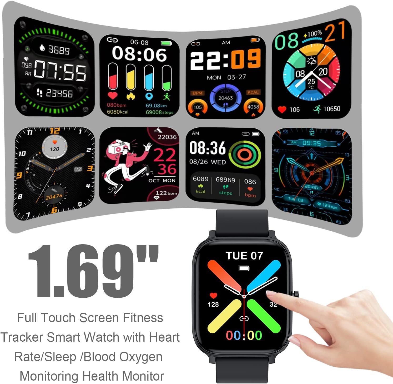Thumbnail 1 de Smart Watch 1.83-inch Fitness Tracker