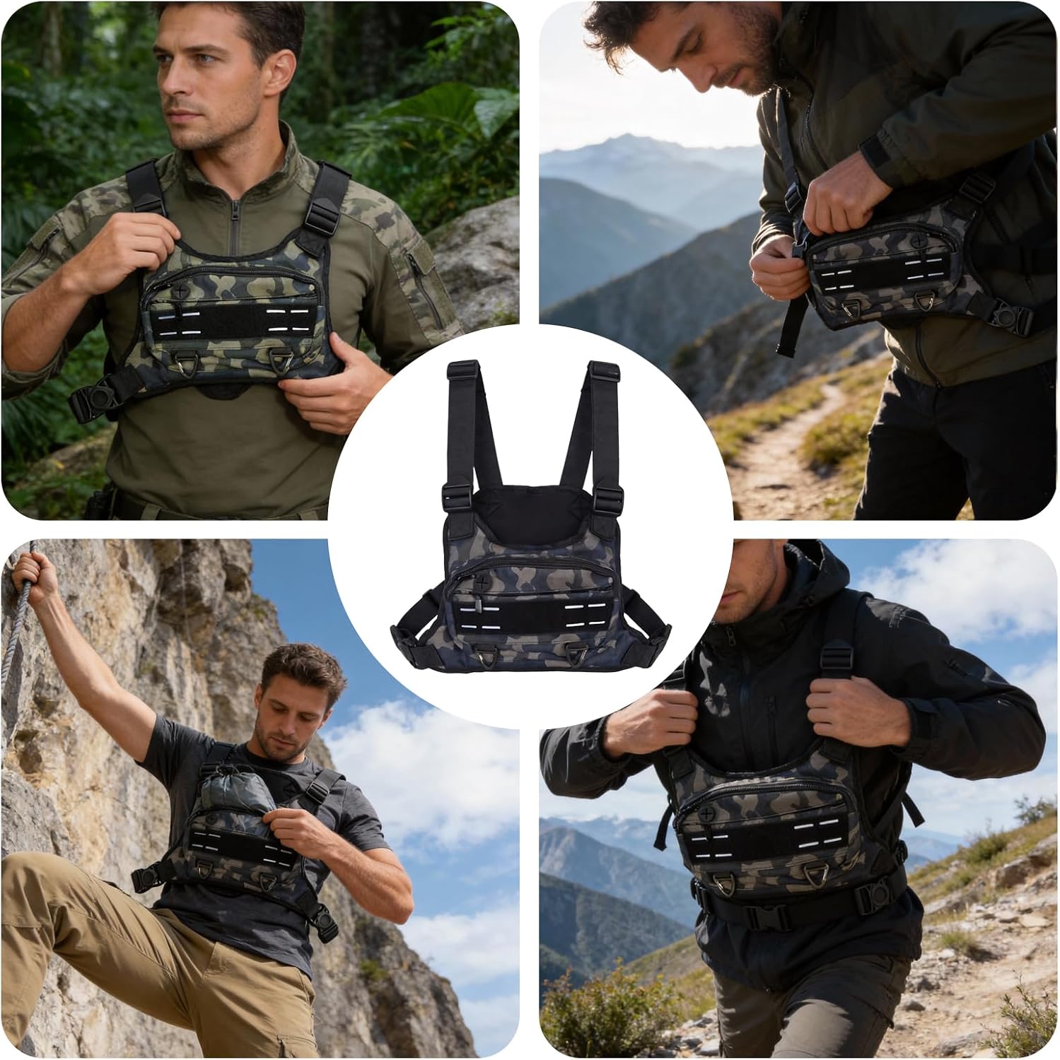 Thumbnail 6 de Icetop Running Bag, Chest Rig: Multi-Functional Waterproof Chest Pack for Running, Hiking and Cycling