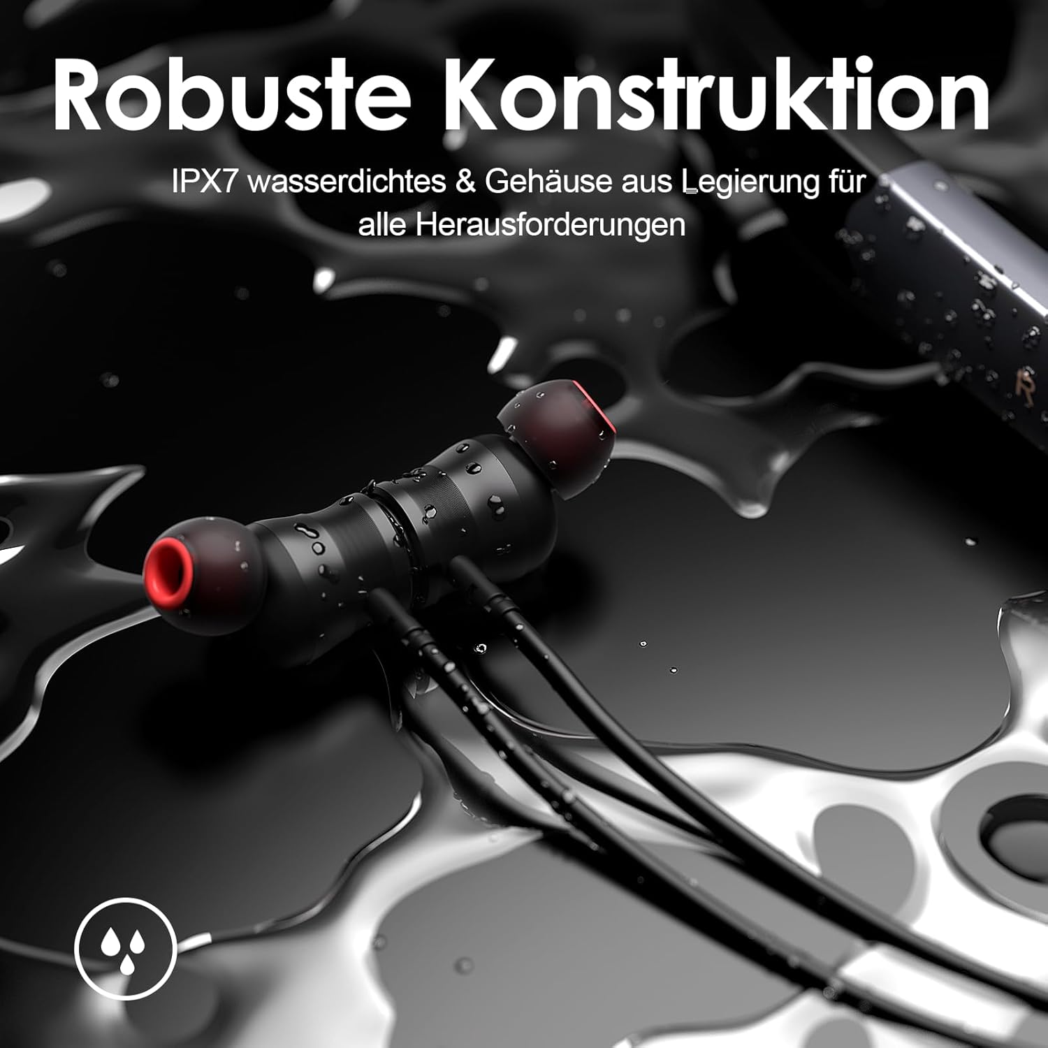 Thumbnail 5 de Rythflo Bluetooth Kopfhörer – 150 Stunden Akkulaufzeit, IPX7, ENC Mikrofon, magnetischer Nackenbügel