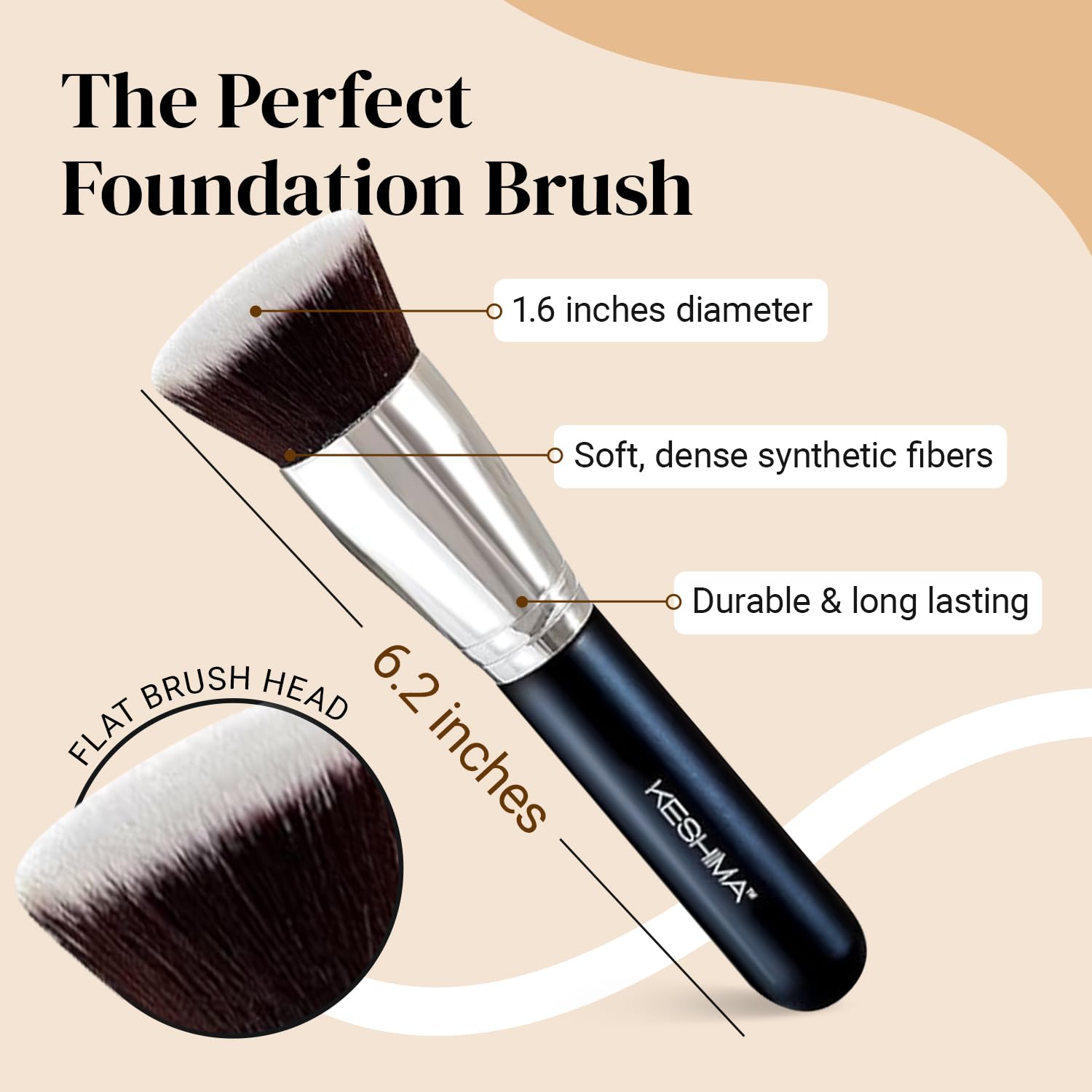 Thumbnail 1 de KESHIMA Kabuki-Foundation-Pinsel mit 4 cm