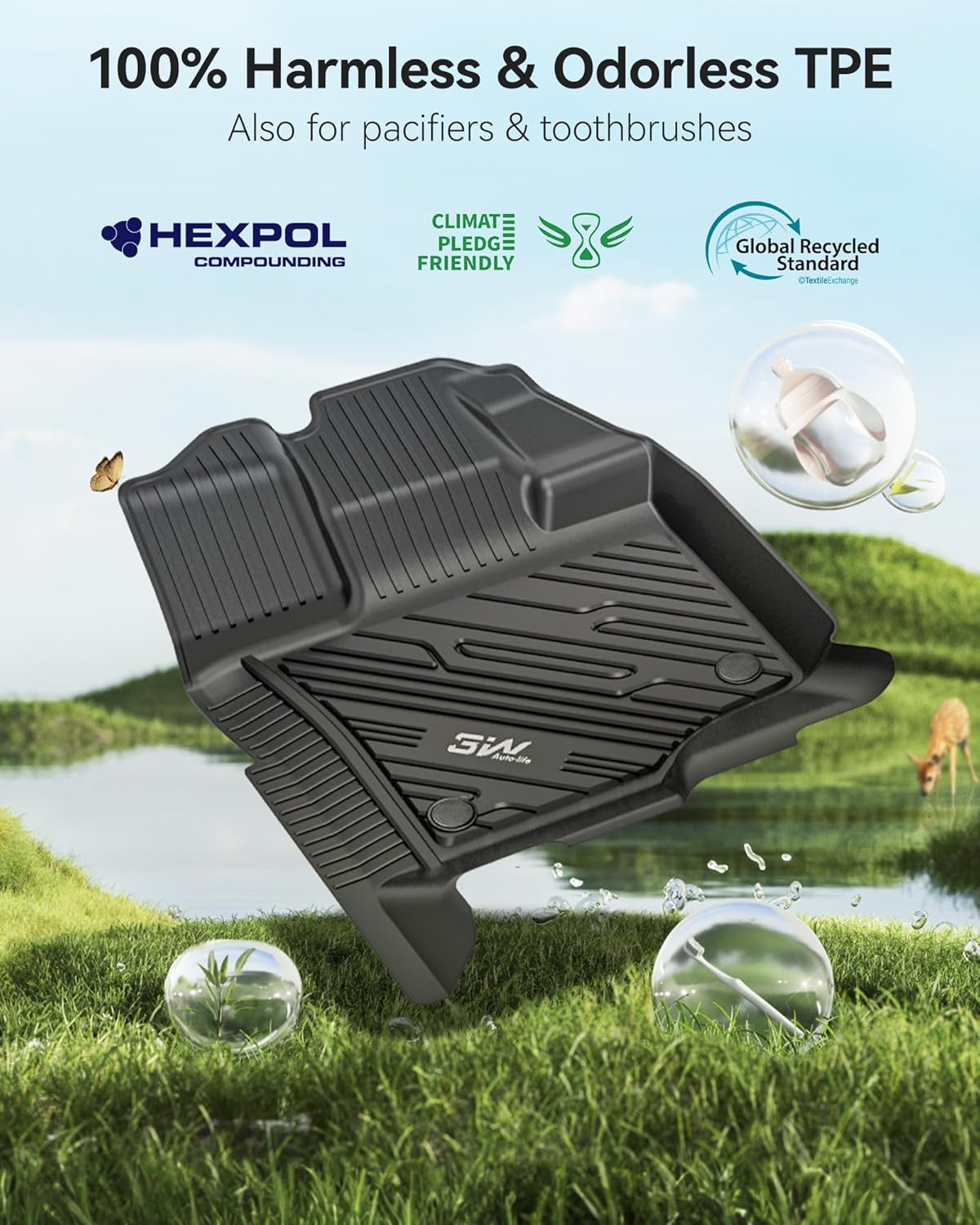 Thumbnail 5 de 3W Ford F-150 Floor Mats 2015-2025