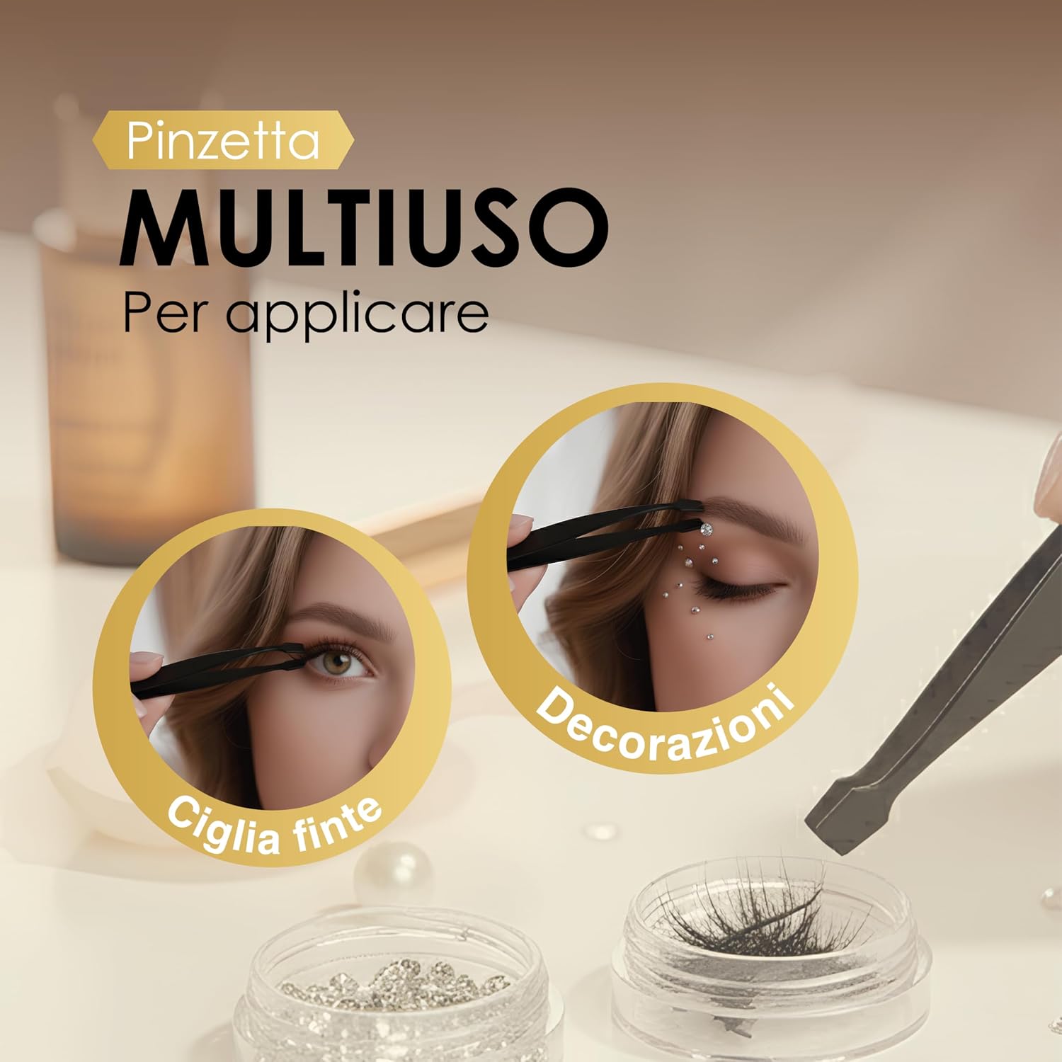 Thumbnail 4 de Pinzetta Sopracciglia Professionale in Acciaio Inox con Punta Obliqua - Precisione e Cura del Viso