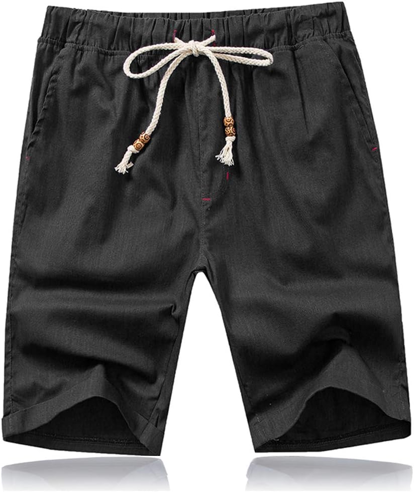 Thumbnail 3 de Tansozer heren korte broek van katoen-linnen met stretch en zakken