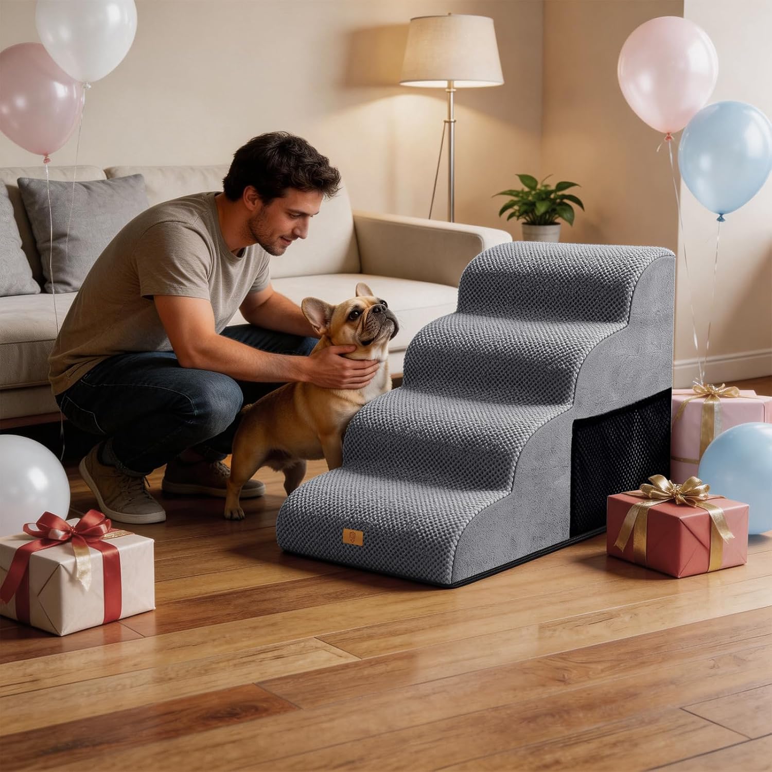 Thumbnail 6 de Thihome Hundetreppe 4 Stufen 73×40×53 cm