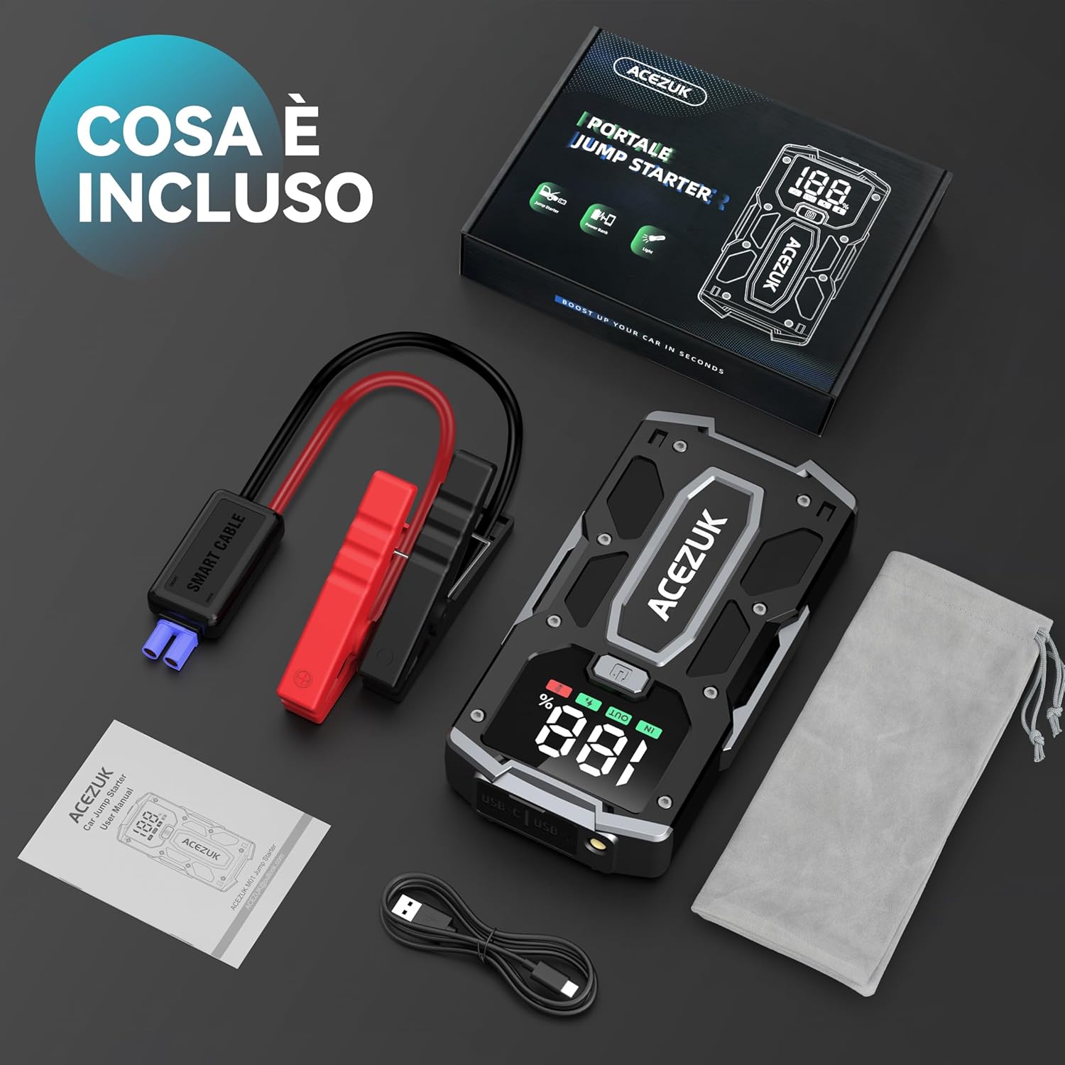 Thumbnail 6 de ACEZUK Avviatore Batteria 6000A