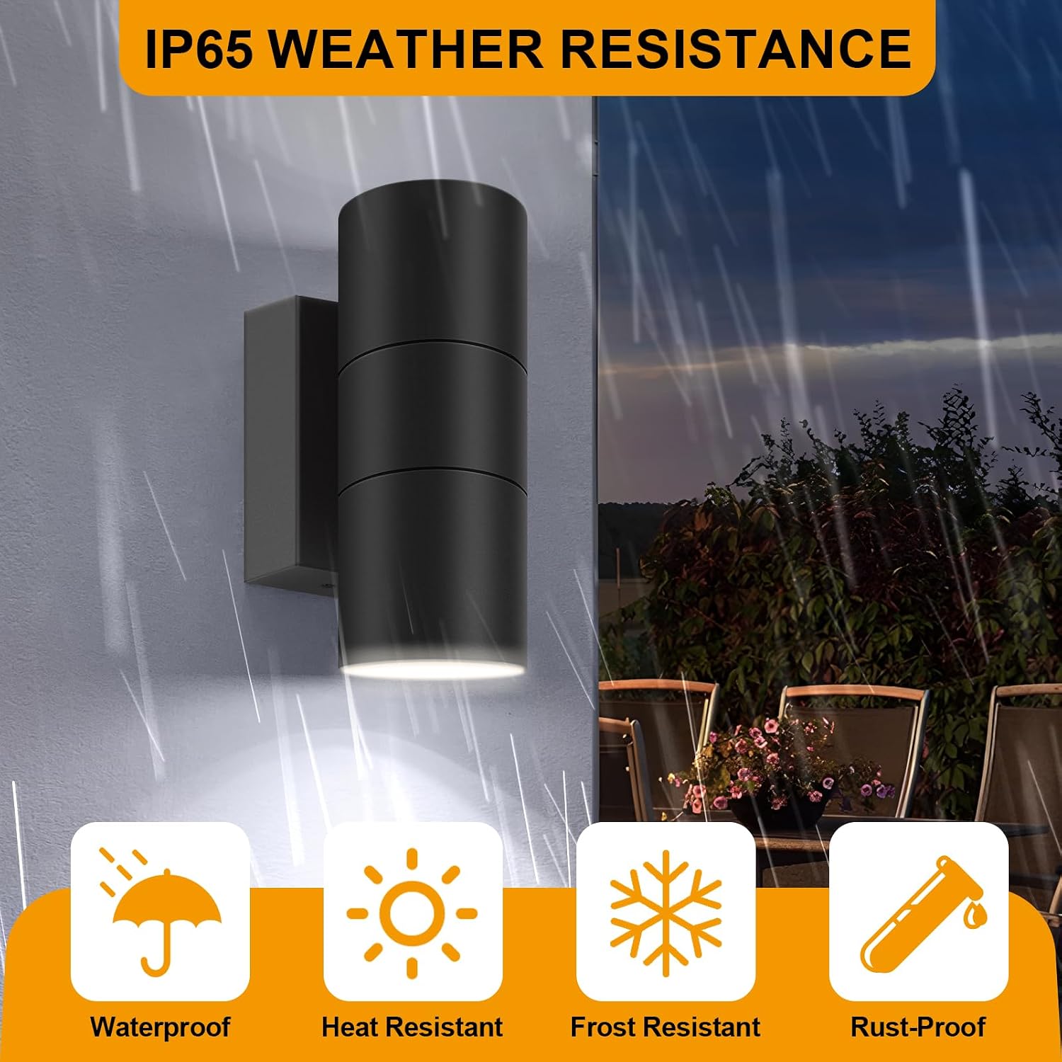 Thumbnail 3 de Kerry Outdoor Wall Lights IP65 2 Pack
