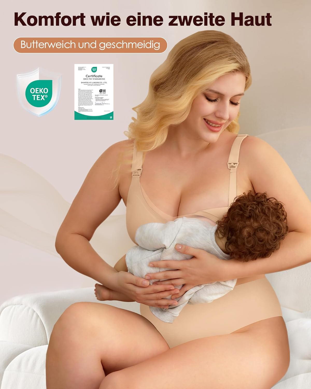 Thumbnail 1 de As Fairy Still-BH Ohne Bügel – Nahtloser Schwangerschafts-BH, OEKO-TEX Zertifiziert, Größe bis 3XL