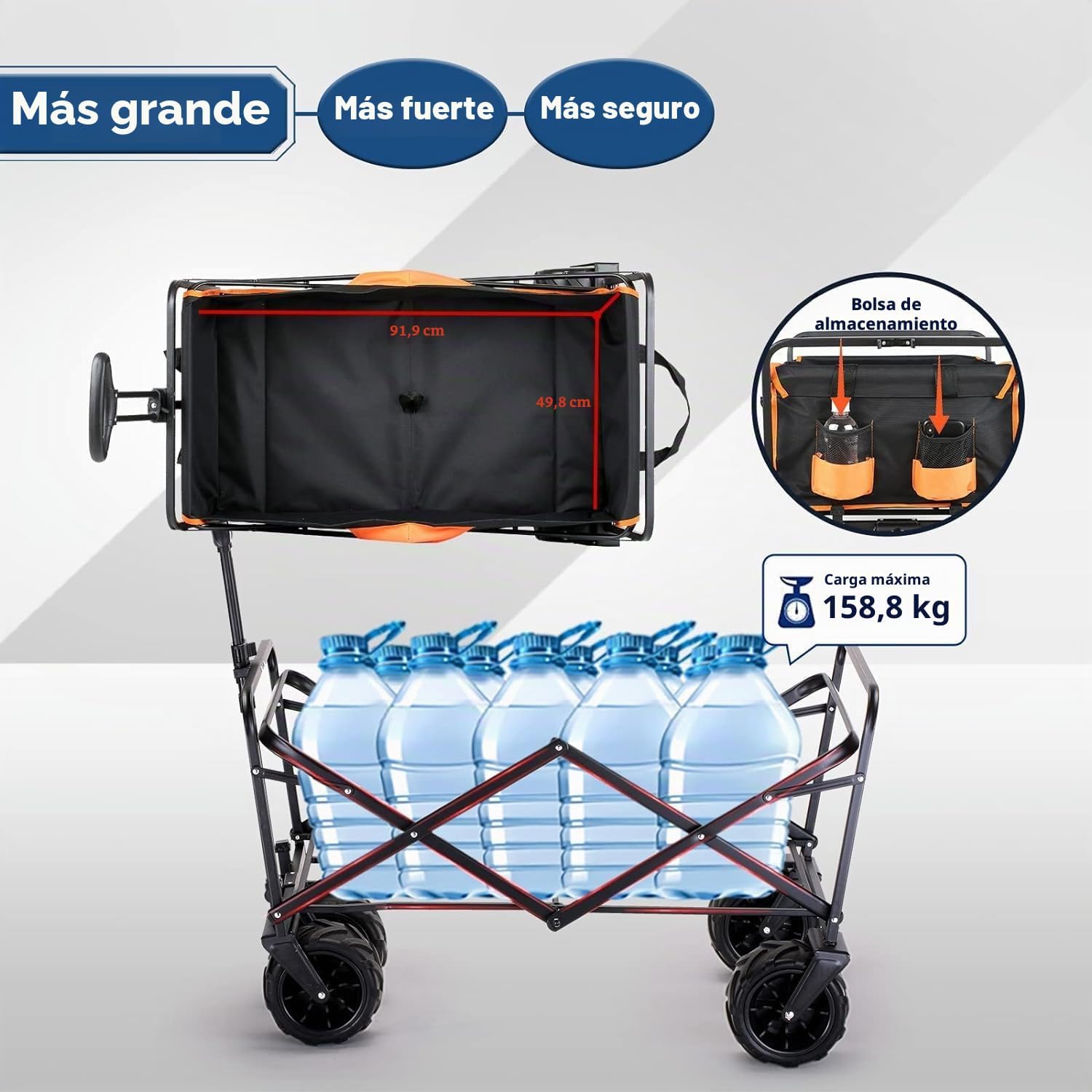 Thumbnail 4 de EchoSmile Carro Plegable 200L 160kg: movilidad práctica para playa, camping y compras