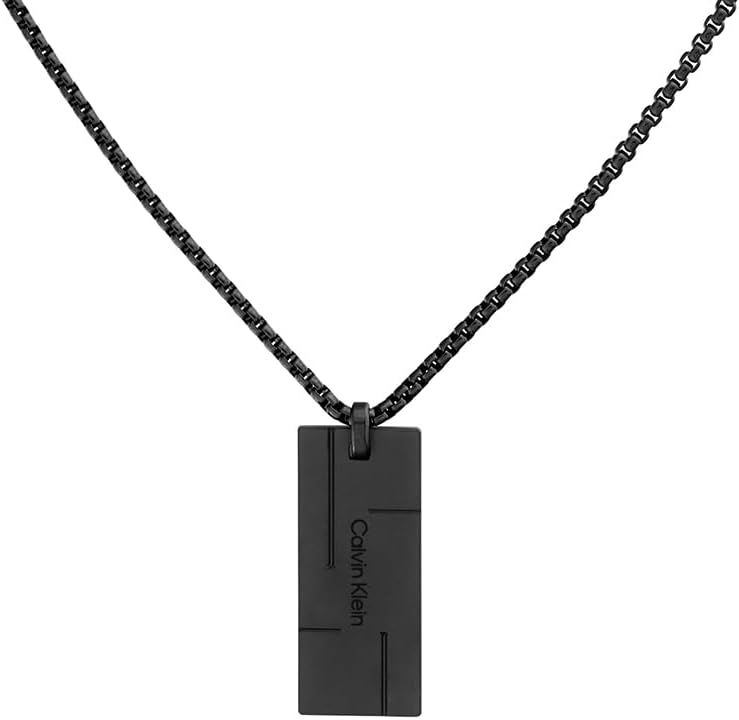 Thumbnail 1 de Calvin Klein GRID Herren-Anhänger-Halskette aus Edelstahl – Silber oder Schwarz