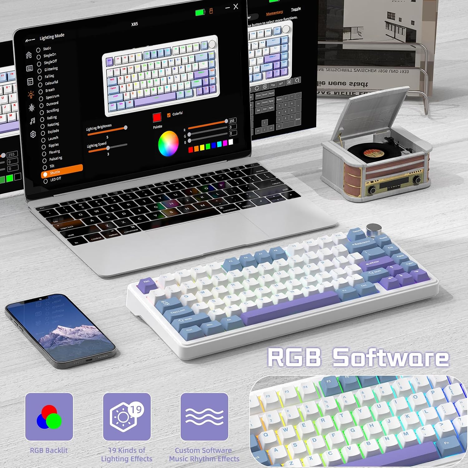 Thumbnail 6 de Attack Shark X85 75% gaming keyboard