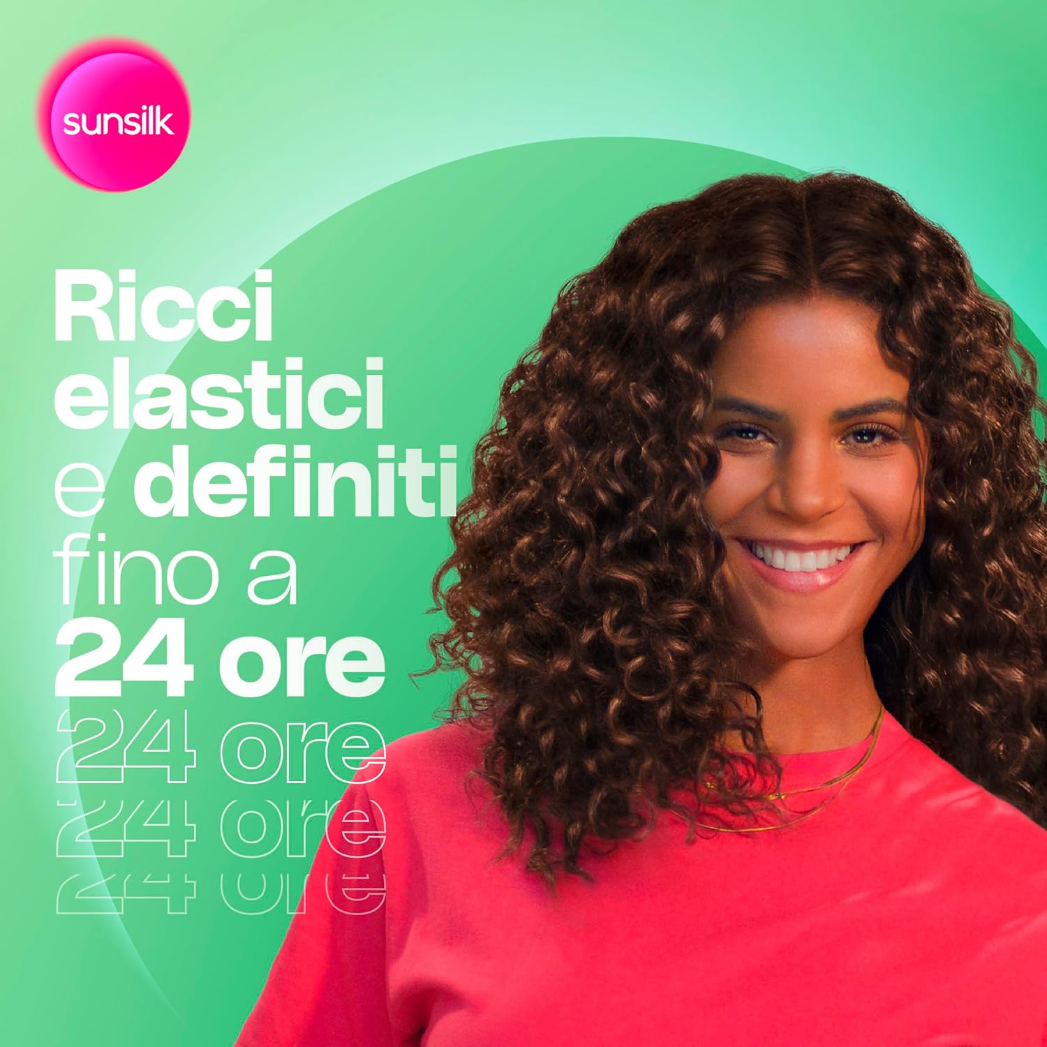Detalle 2 de Sunsilk Kit Ricci da Sogno: shampoo 250 ml, maschera 1 minuto 180 ml, crema districante 200 ml e mousse ricci 200 ml