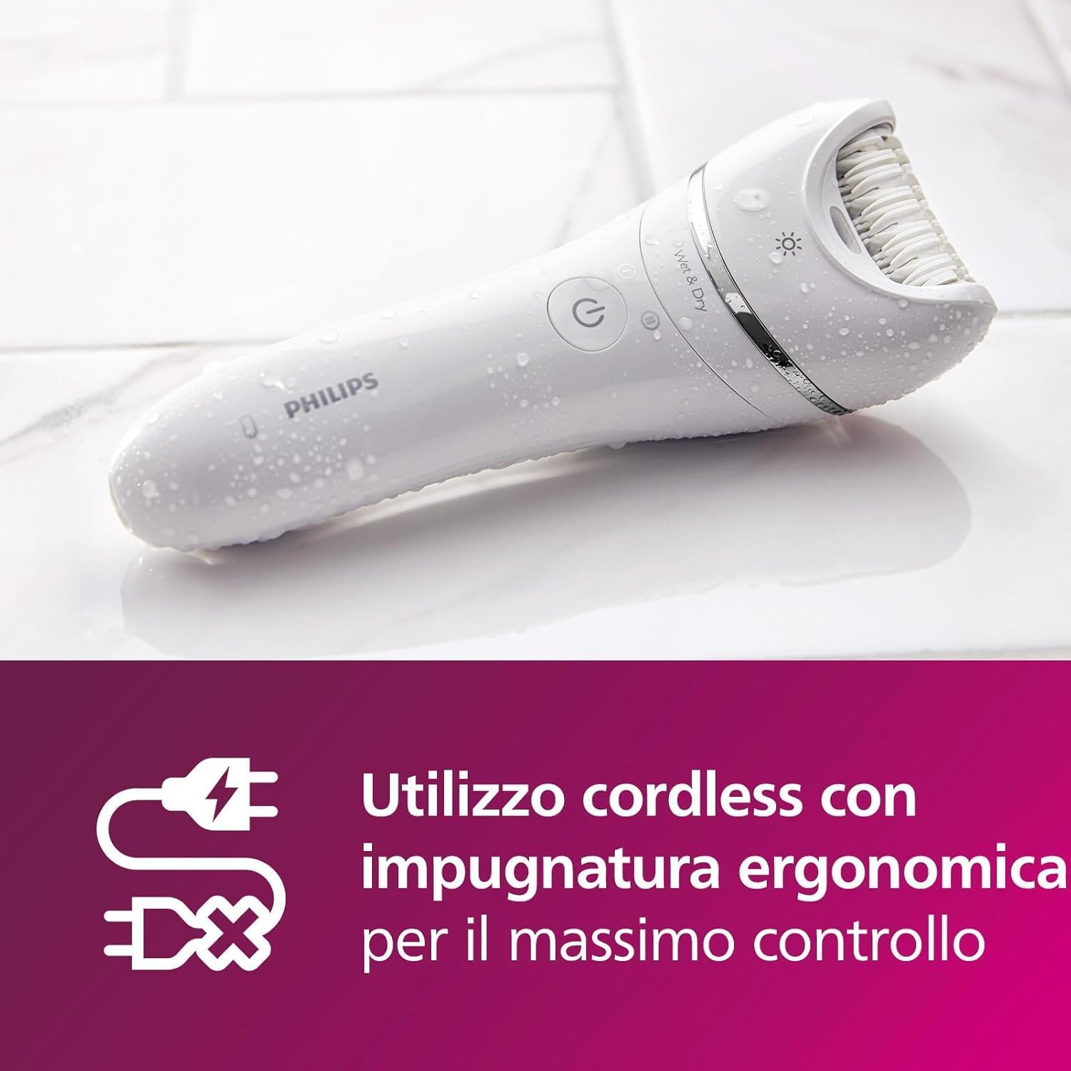 Thumbnail 5 de Philips Epilator Series 8000 BRE715/00 Wet & Dry cordless con 6 accessori