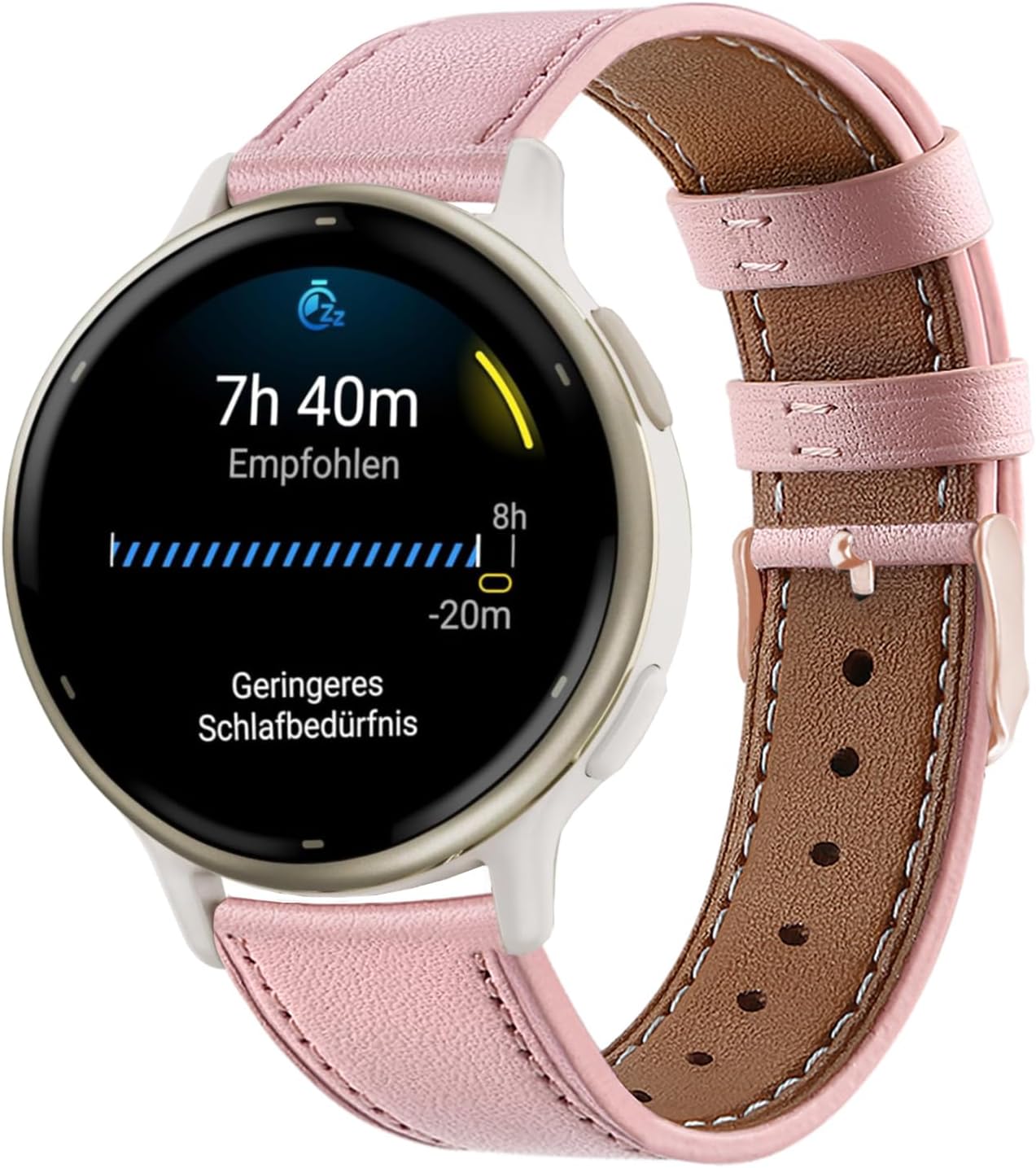 Thumbnail 6 de Bracelet cuir 20 mm compatible Garmin Vivoactive 5/6, Venu 2 Plus, Venu Sq 2 et Vívomove 3 44 mm