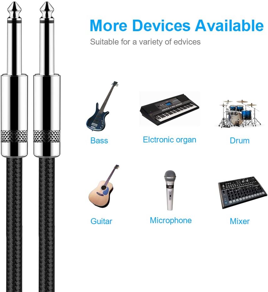Thumbnail 3 de New Bee Guitar Cable 15ft instrument cable 🎸