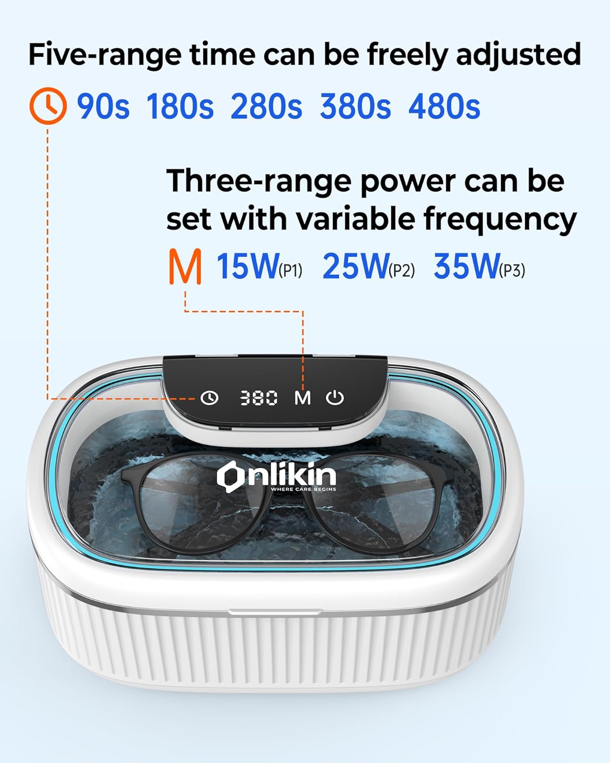 Thumbnail 4 de onlikin 35W Ultrasonic Jewelry Cleaner