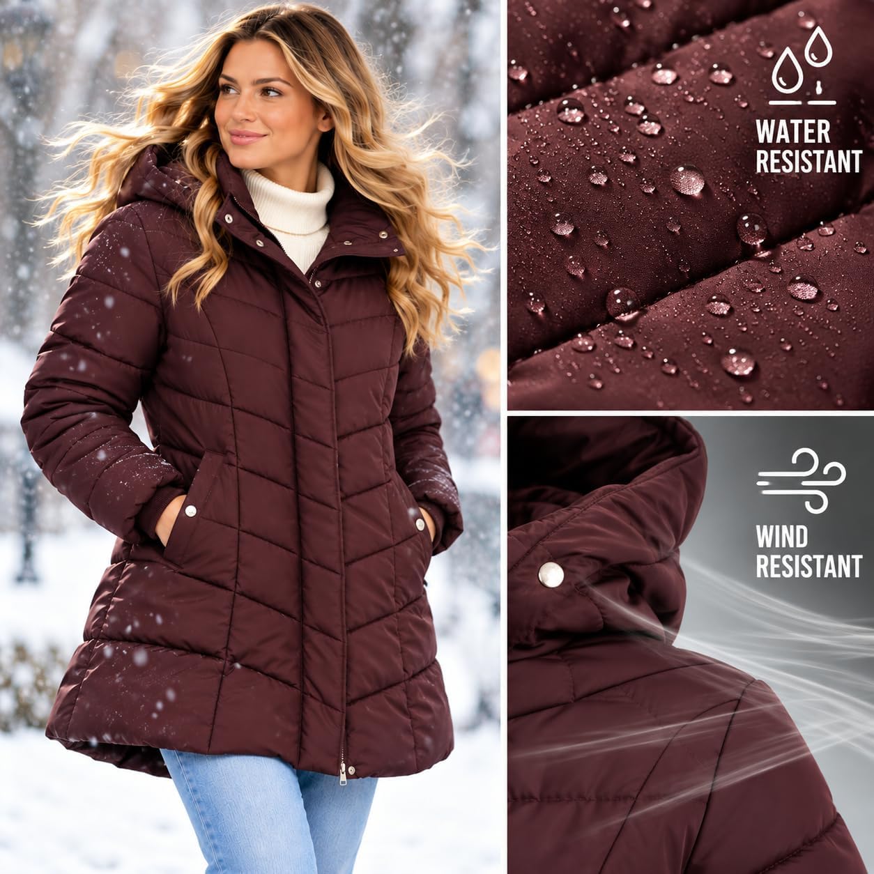 Thumbnail 4 de Steve Madden Long Puffer Coat heavyweight insulated parka