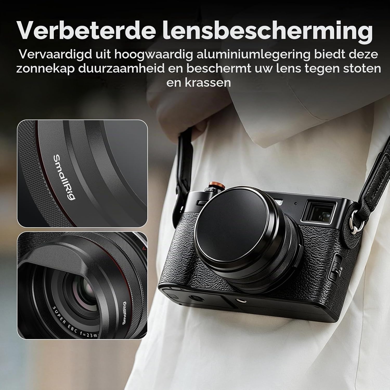 Thumbnail 4 de SMALLRIG 5848 zonnekap voor FUJIFILM X100VI/X100V met 49mm-filteradapter