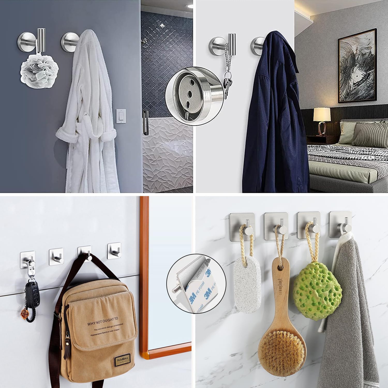 Thumbnail 4 de 7-Piece Silver SUS304 Bathroom Accessories Set