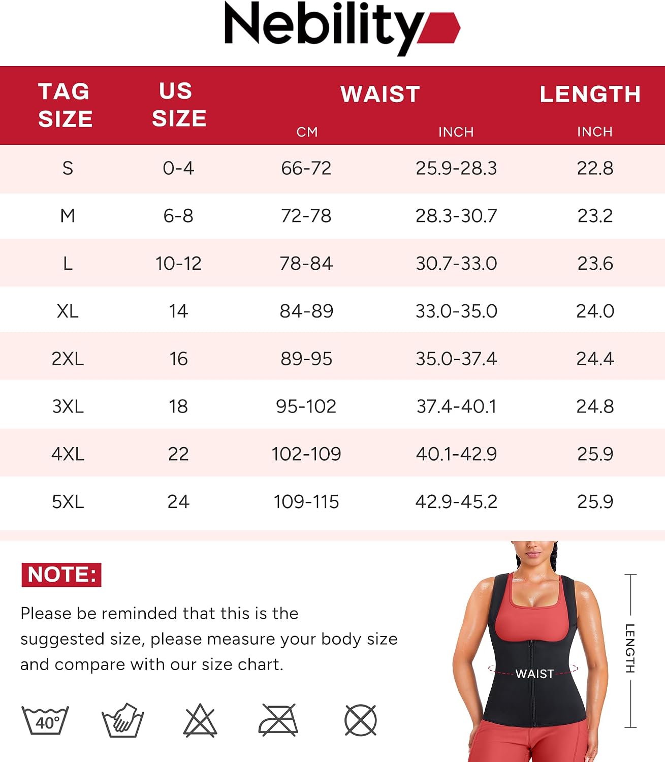 Detalle 2 de Nebility Waist Trainer for Women with Dual Steel Boning and U-Shape Bust Lift