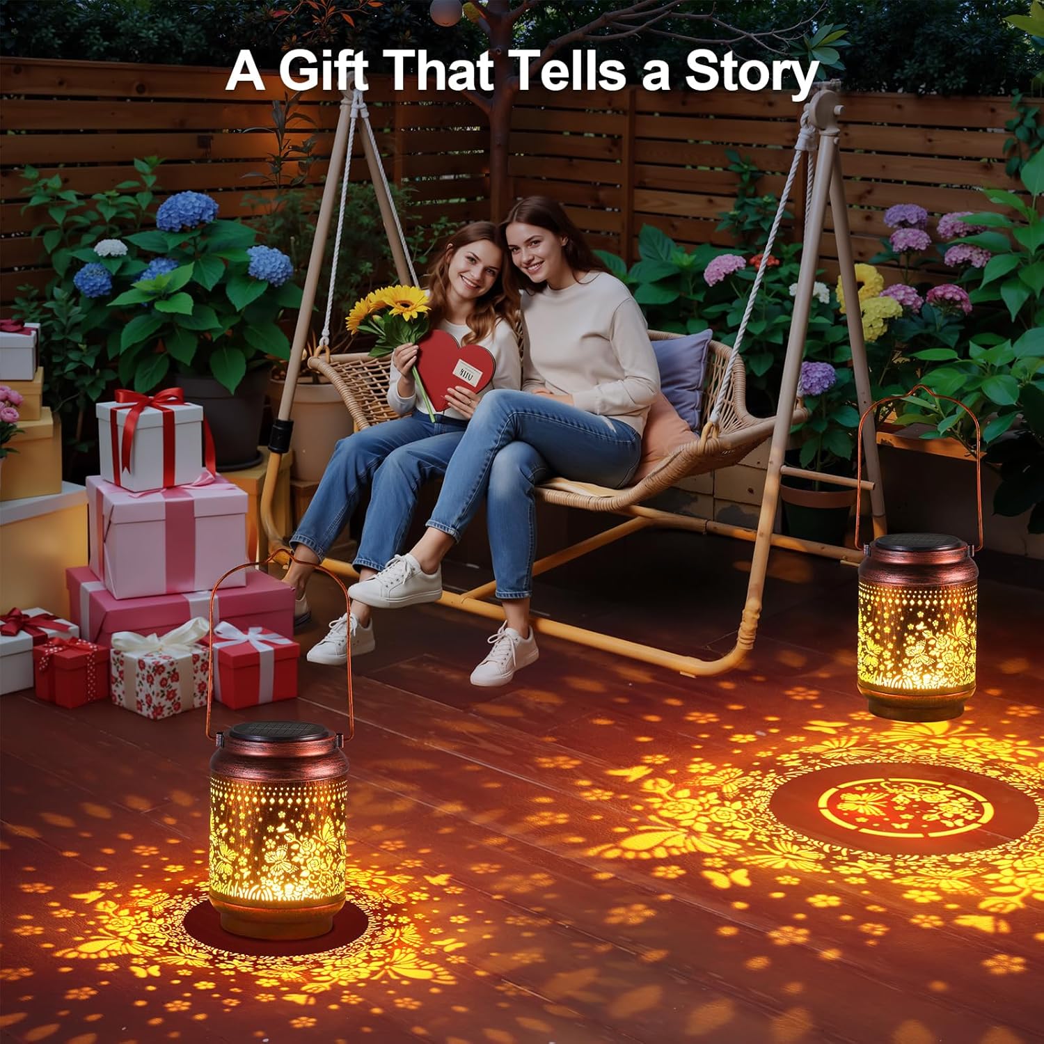 Thumbnail 4 de BUCASA solar garden lights 2 pack