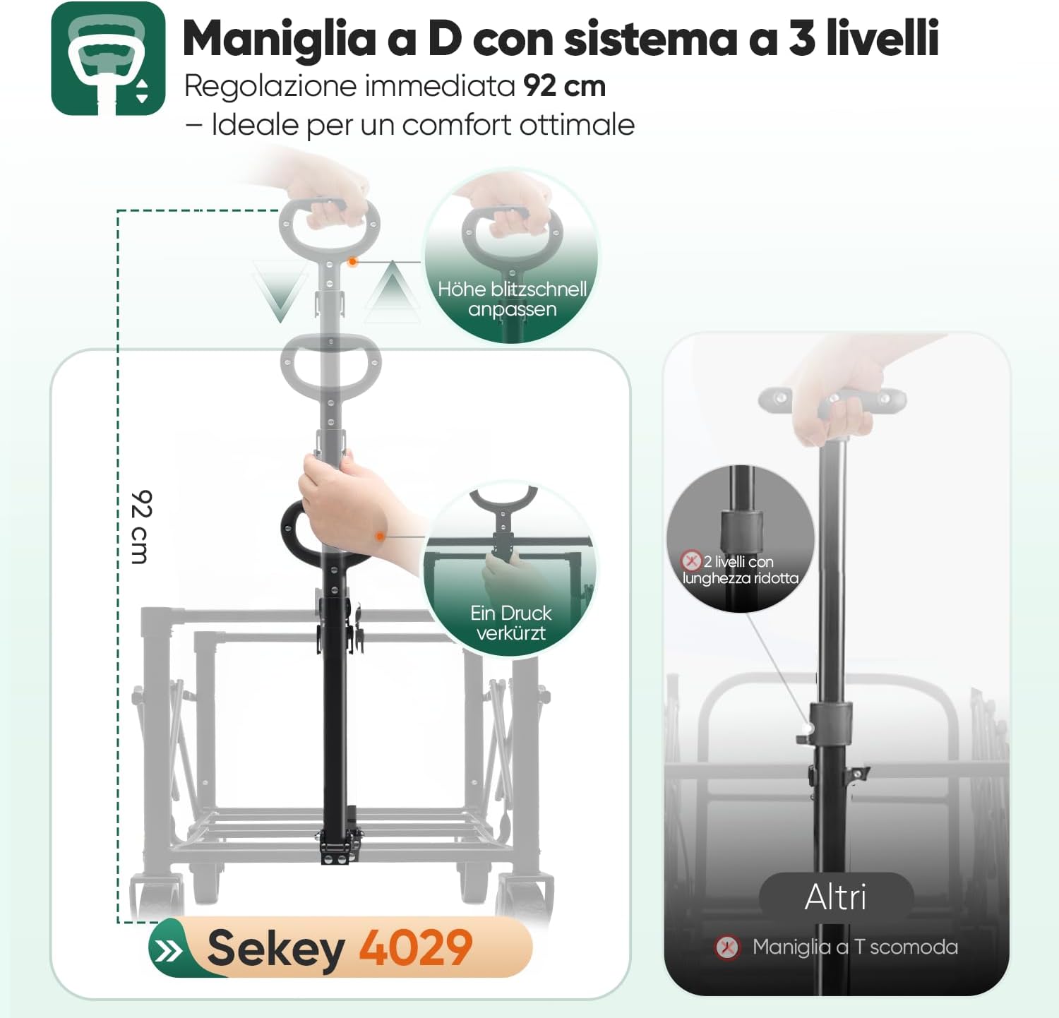 Thumbnail 2 de Sekey Carrello pieghevole 60L 80KG