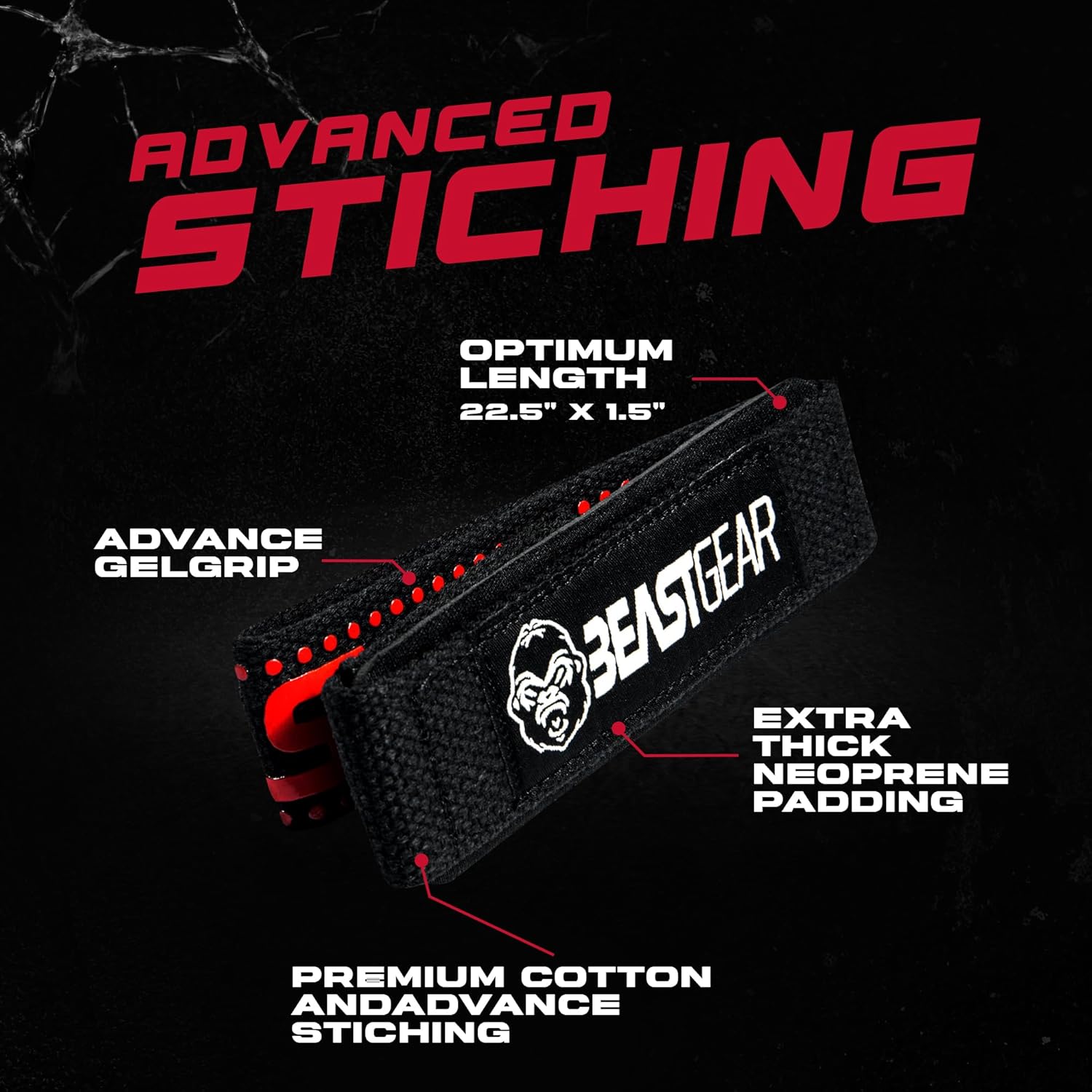 Detalle 1 de Beast Gear Fasce Polsi palestra per grip