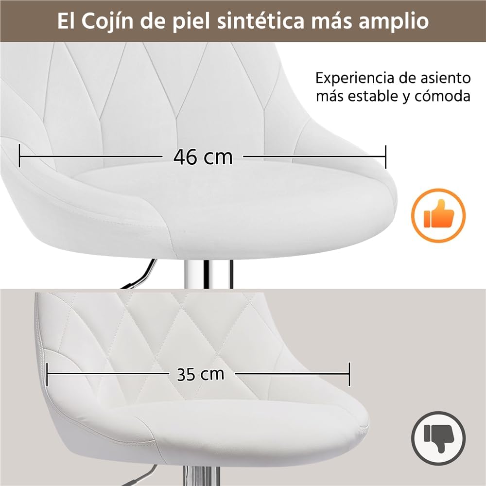 Thumbnail 4 de Yaheetech taburetes de bar ajustables 86-107 cm