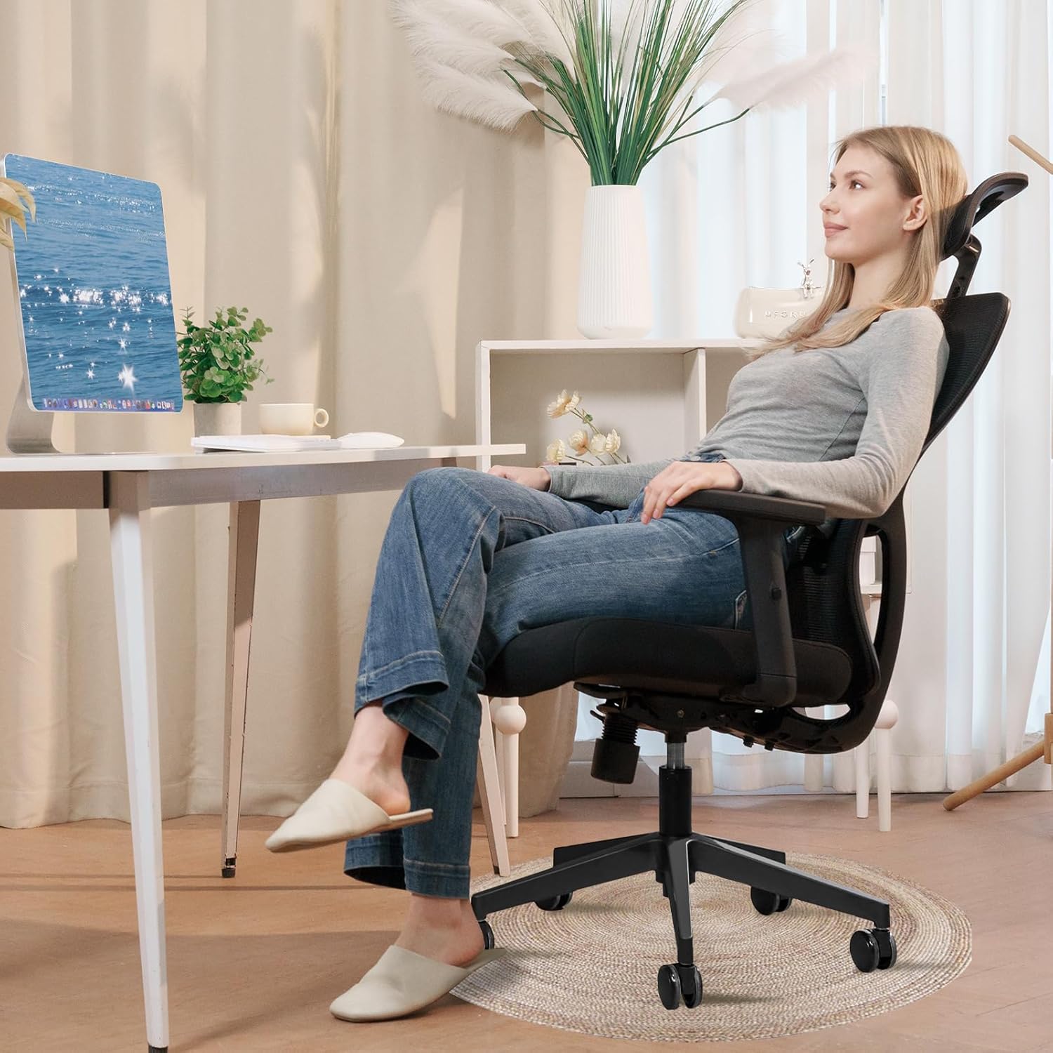 Detalle 2 de Durrafy Office Chair High‑Back Ergonomic with Lumbar support 💺