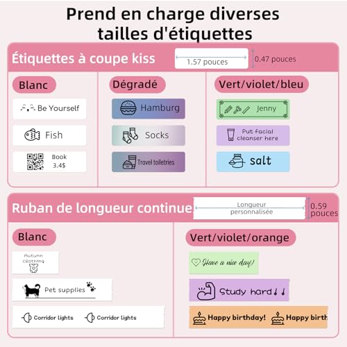 Detalle 2 de ORGSTA S001 Étiqueteuse Bluetooth et Imprimante d'Étiquettes Autocollantes