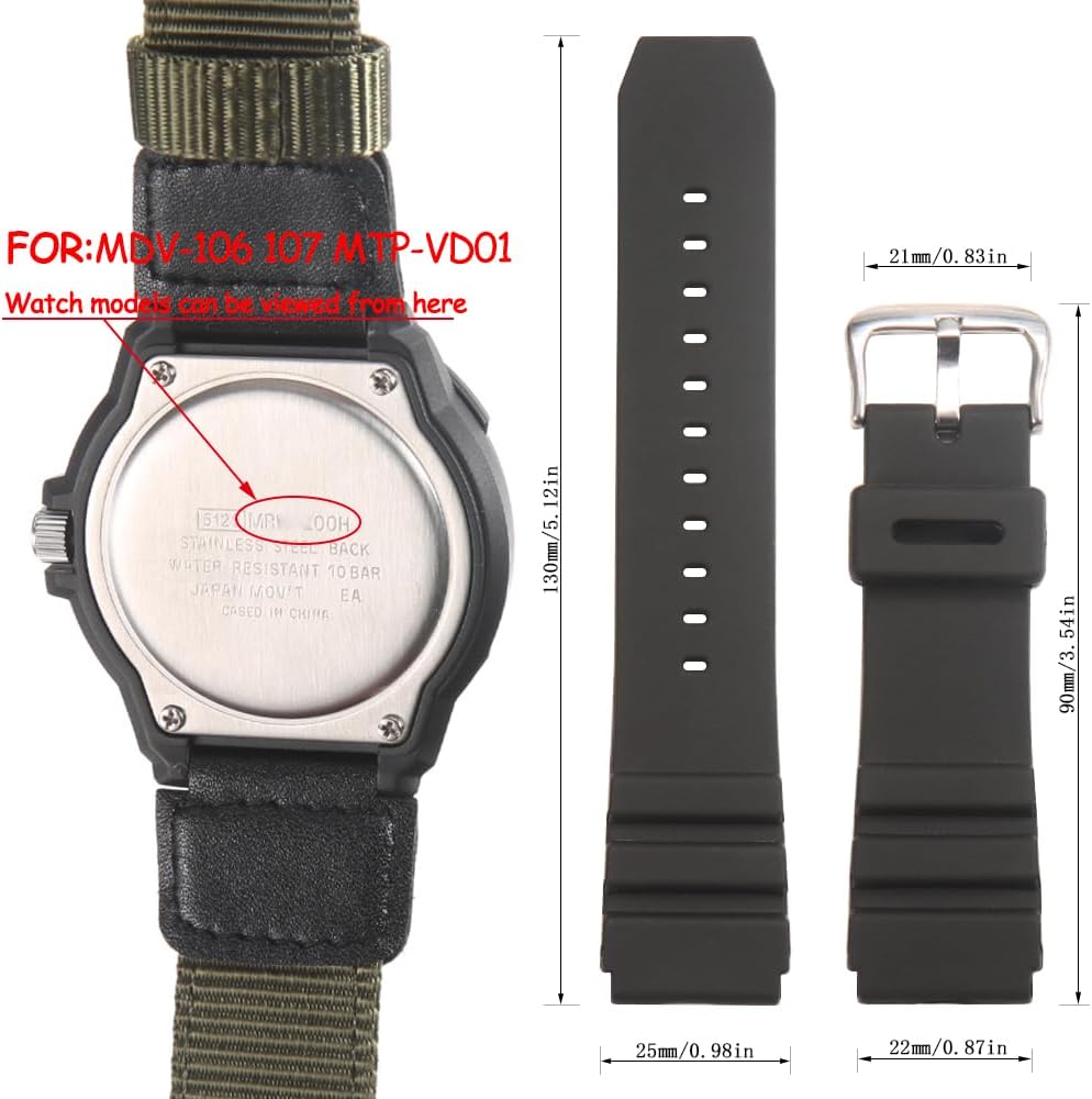 Detalle 2 de Silikon-Uhrband XBHSW 22 mm Ersatz