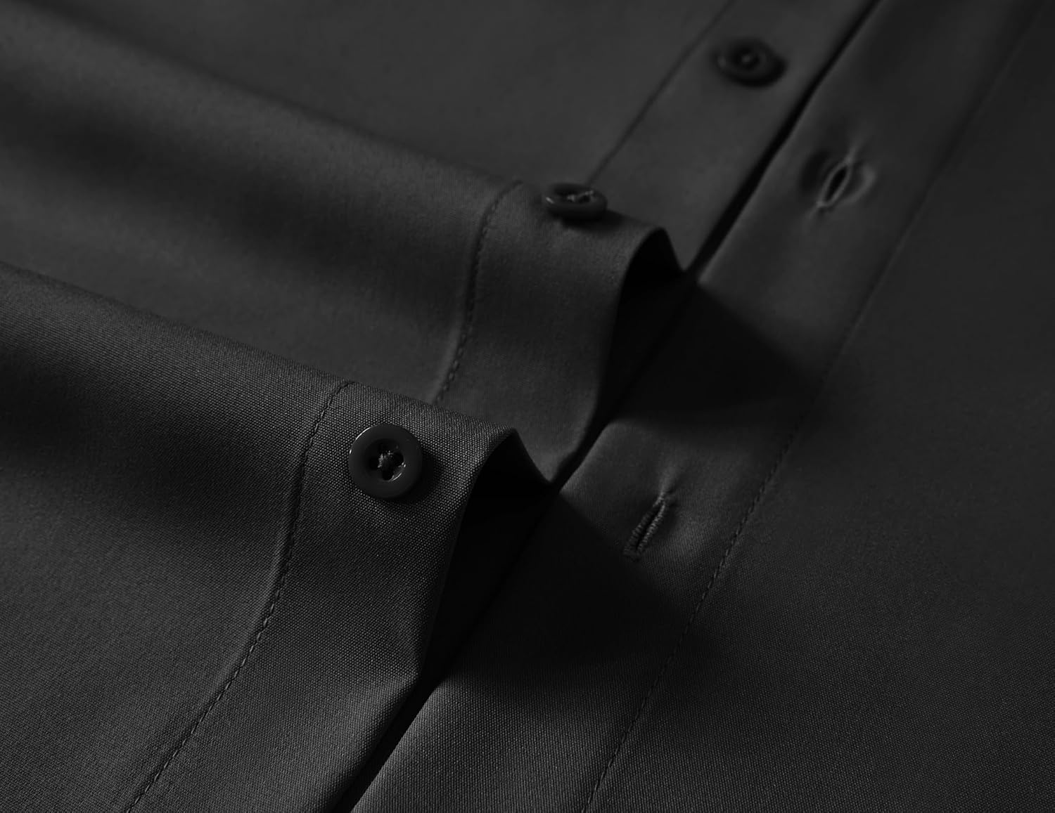 Detalle de COOFANDY Big & Tall Short Sleeve Button-Down Dress Shirt