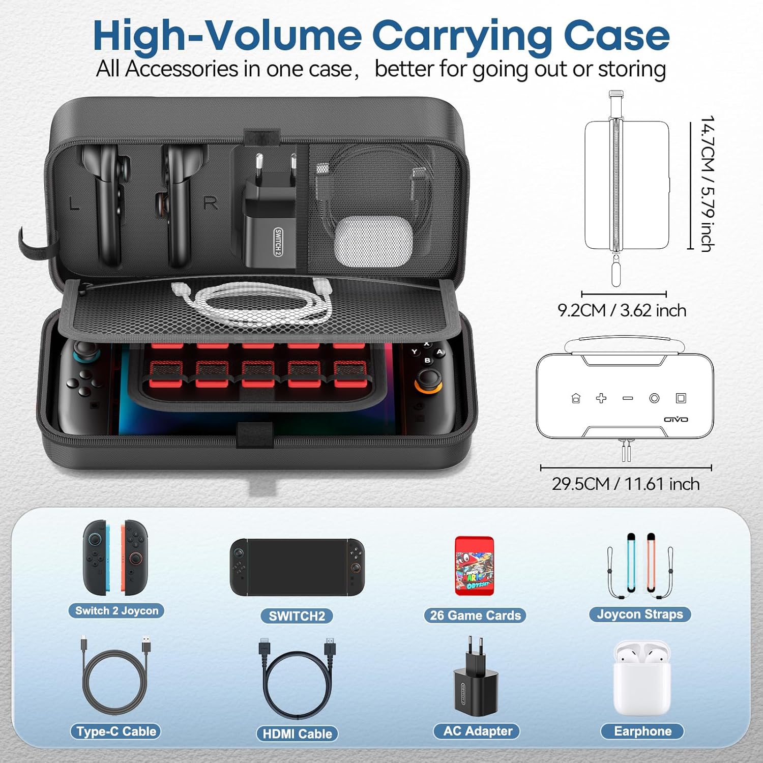 Detalle 2 de Custodia Nintendo Switch 2 26 slot rigida