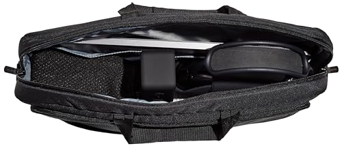 Detalle de Amazon Basics Borsa a tracolla per laptop compatto: custodia imbottita e tasche accessorie per trasporto sicuro fino a 43,94 cm