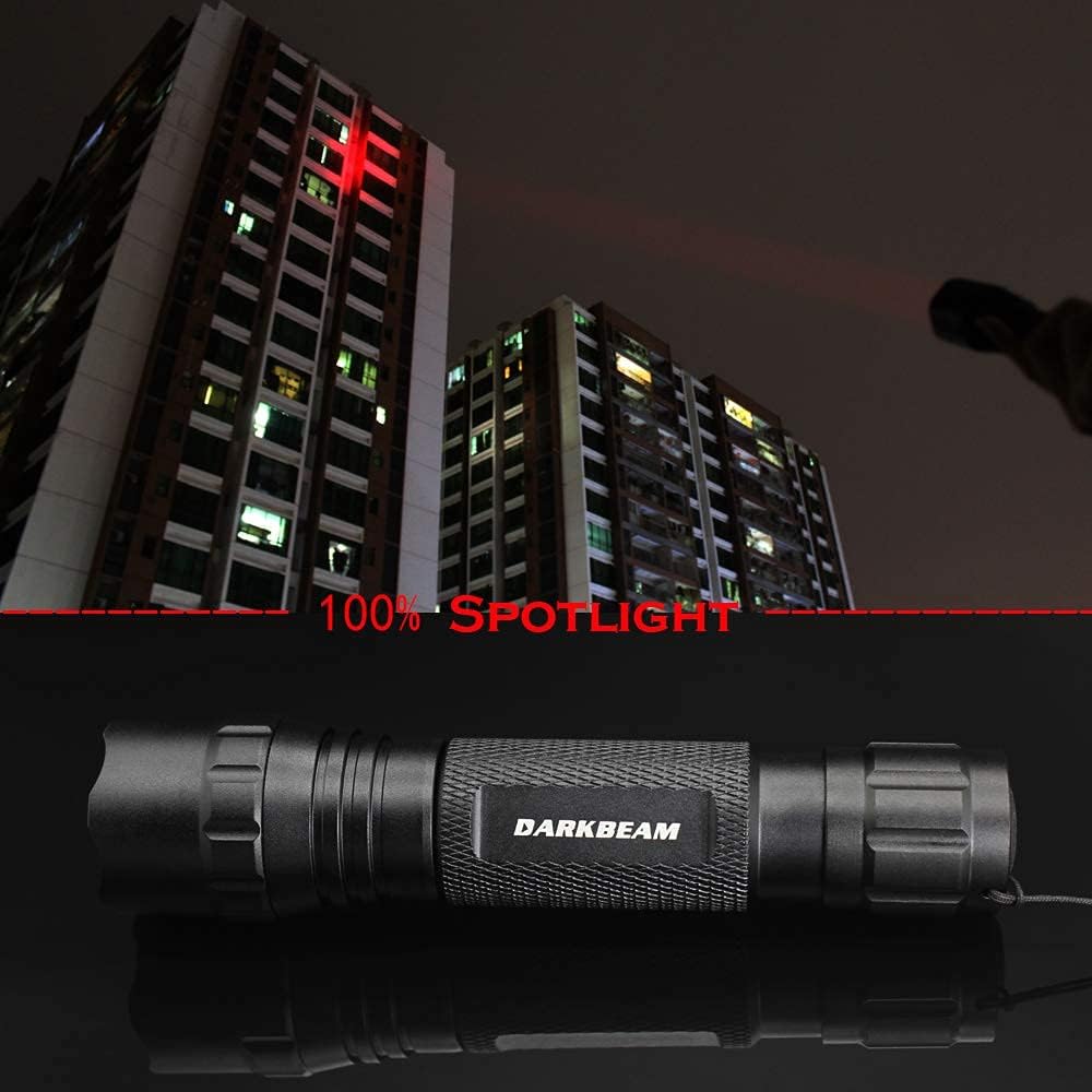 Thumbnail 4 de DARKBEAM 501B-S rode zaklamp met verstelbare focus, 500 lumen en USB-opladen