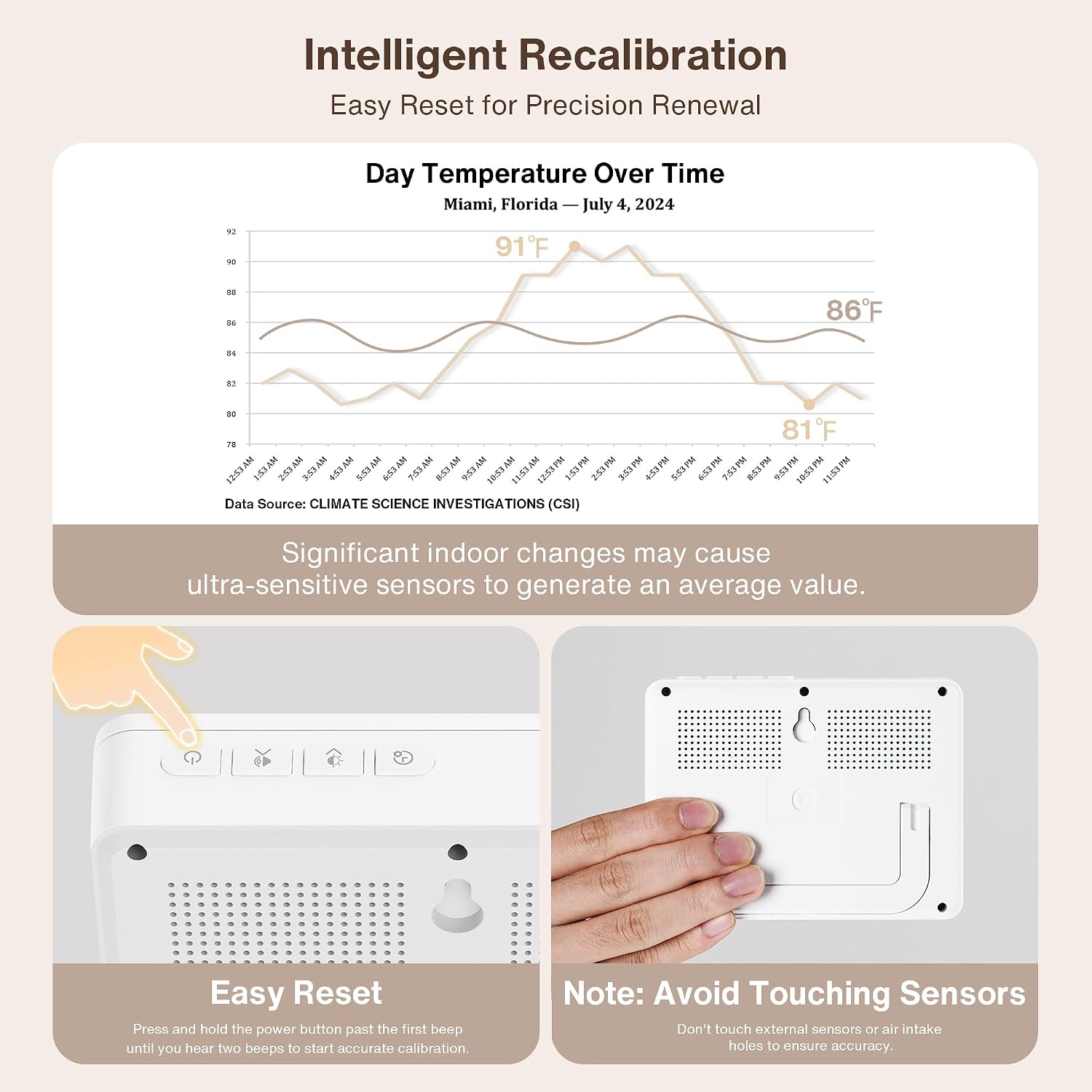 Thumbnail 6 de YNAK 16-in-1 Indoor Air Quality Monitor with 5.5-Inch HD Color Screen