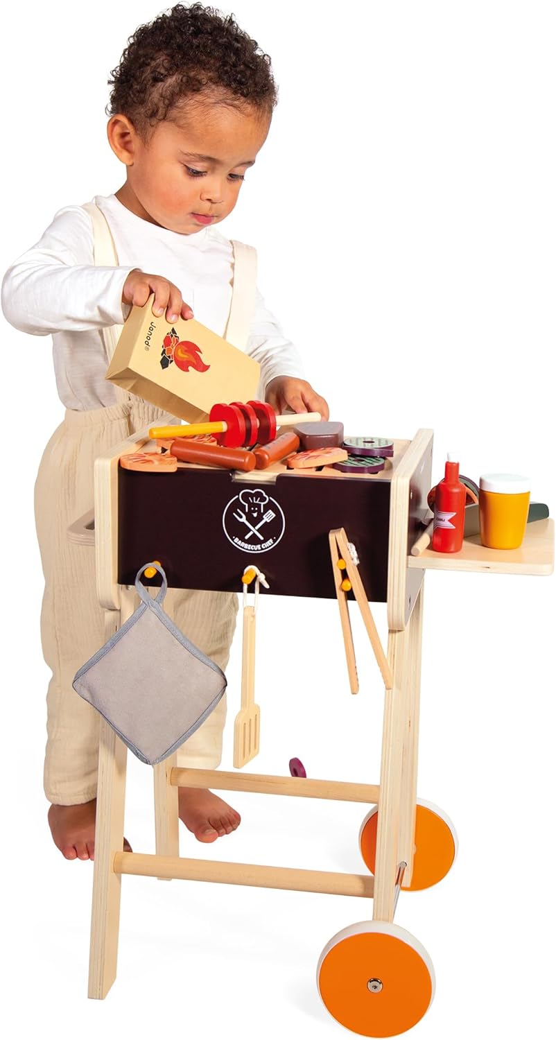 Thumbnail 6 de Janod Barbecue in legno J06619 con 57 accessori in feltro e legno, gioco di imitazione da 3 anni