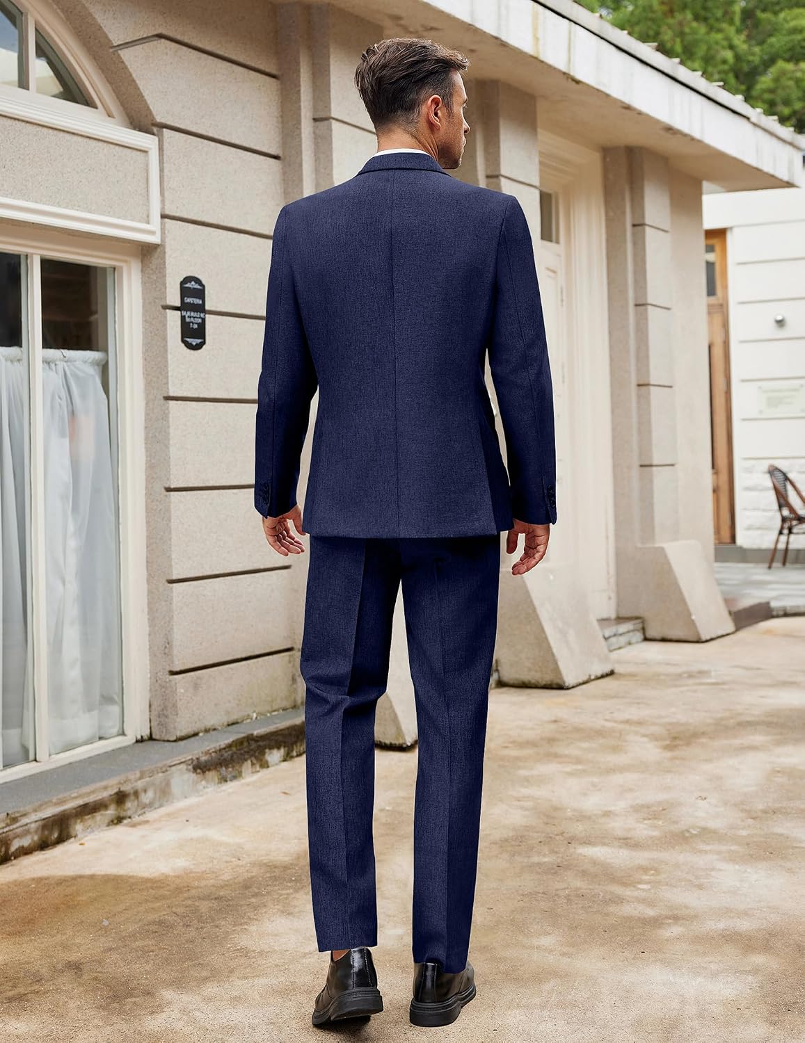 Thumbnail 4 de COOFANDY Classic Fit 2-Piece Suit Set: One-Button Blazer + Trousers for Weddings, Business, and Everyday Wear