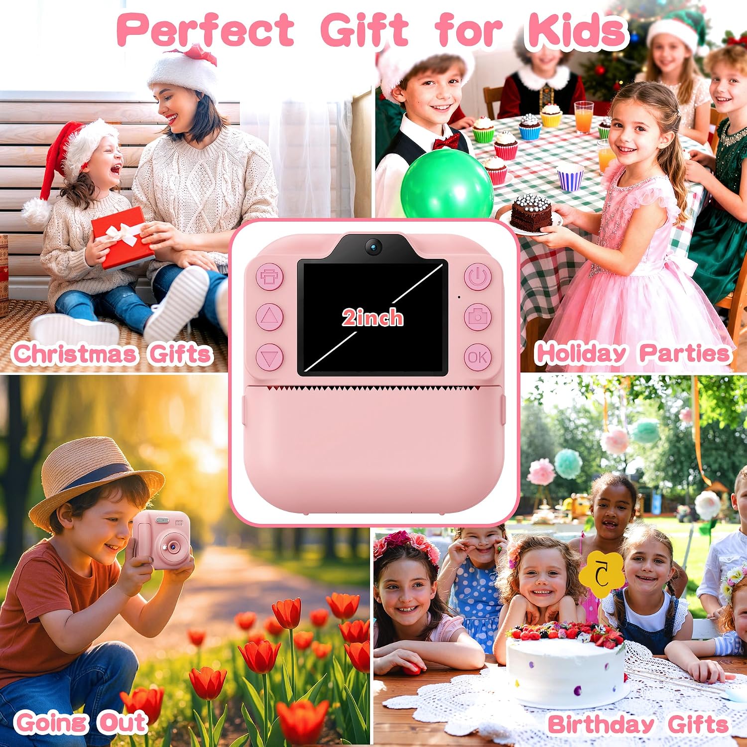 Thumbnail 4 de Coxlame Kids Camera Instant Print 64GB