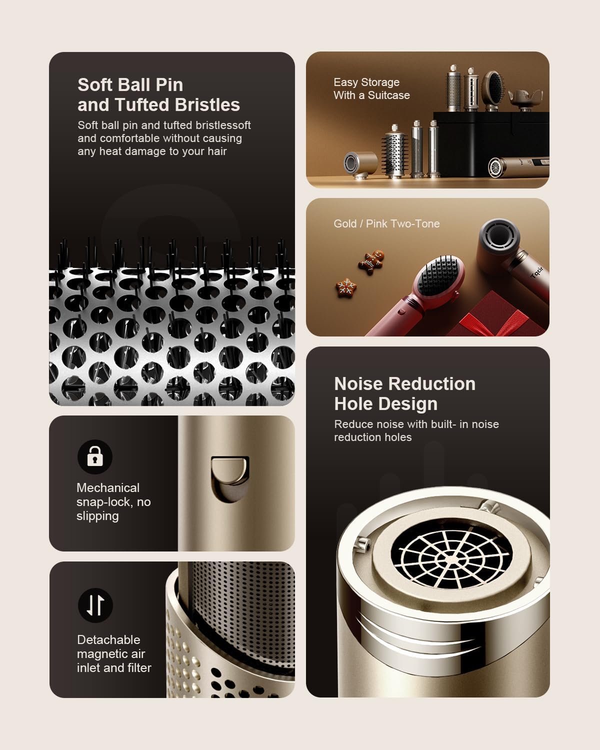 Detalle de Tqcir Hot Air Styler, 8-in-1