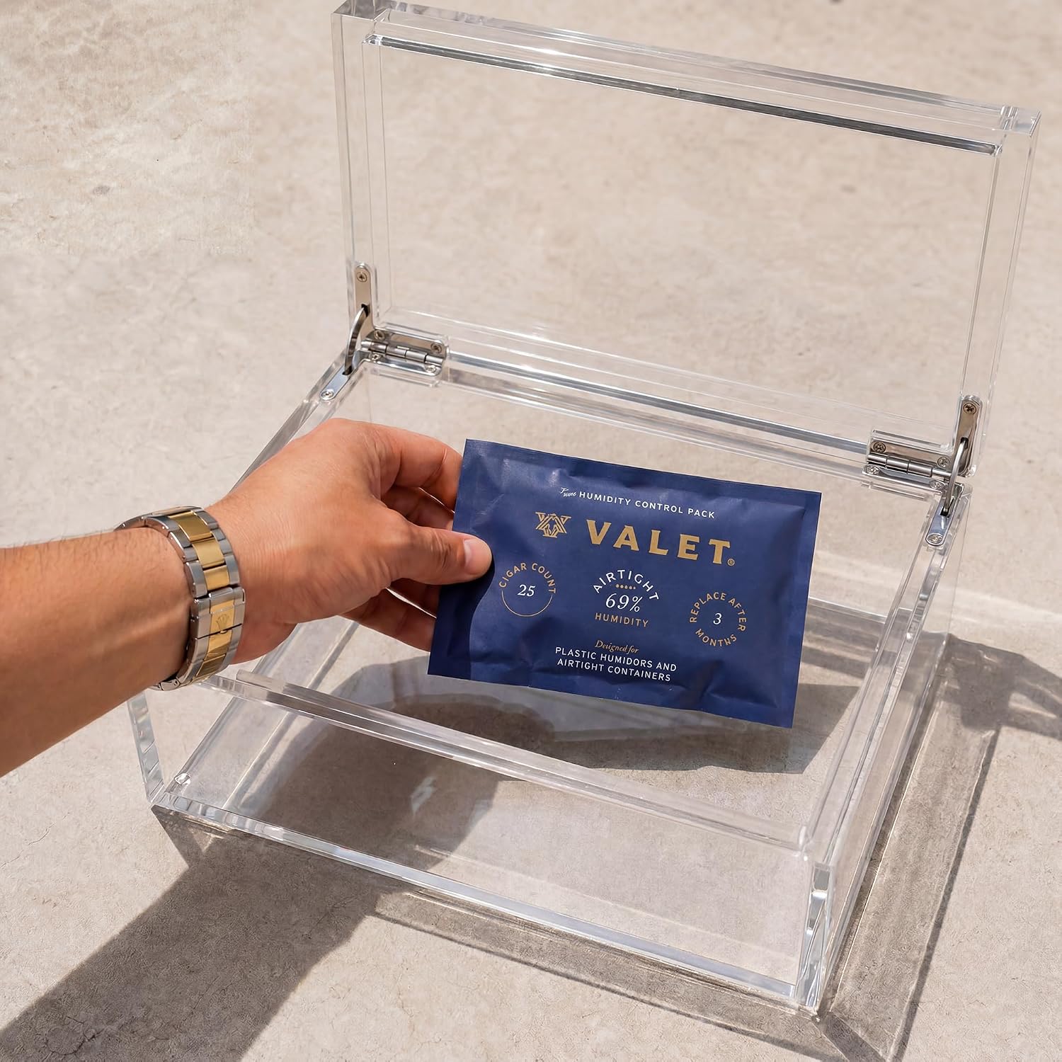 Detalle de Valet 69% Two-Way Humidity Packs 4-Pack (60g) for Airtight & Plastic Containers