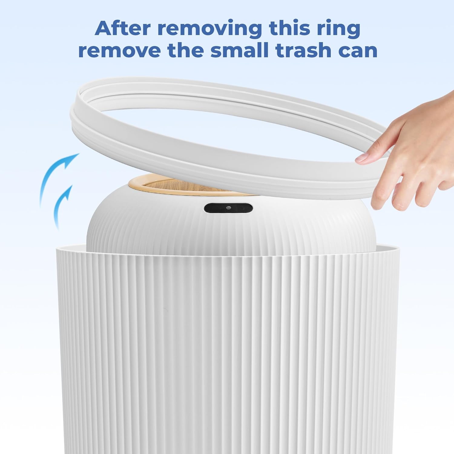 Detalle de Pukomc Automatic Trash Can 12L sensor 🗑