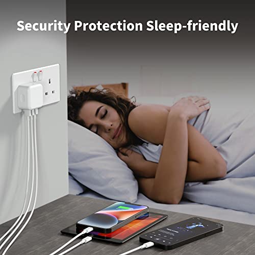 Detalle de Luetasoo USB Plug: 3-Port 5V 3A Multi USB Charger for iPhone and More