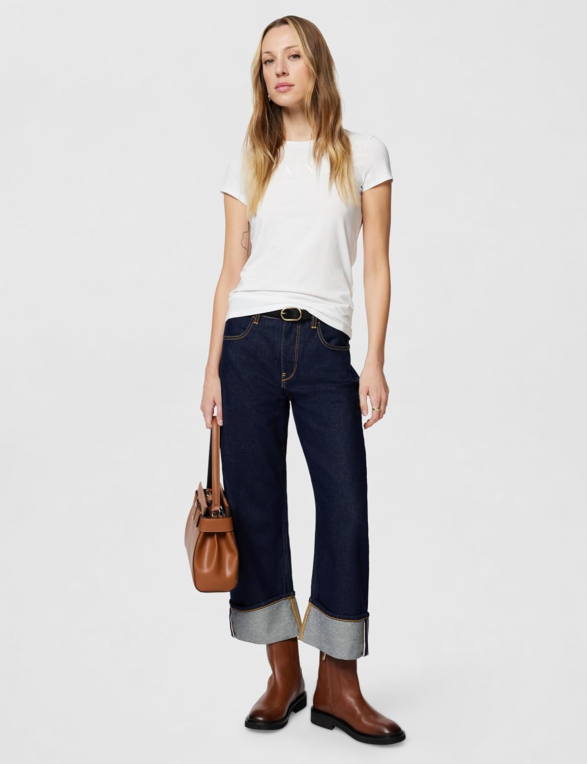 Thumbnail 5 de Armani Exchange T‑Shirt Femme à Logo Ton sur Ton, Manches Courtes