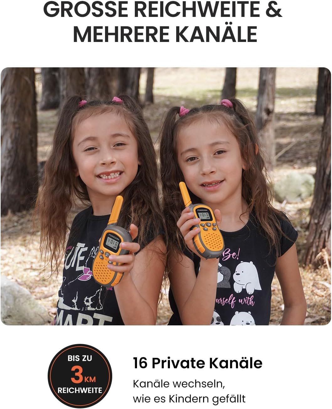 Thumbnail 1 de FOREDOM Wiederaufladbare Walkie Talkies 3–12 Jahre