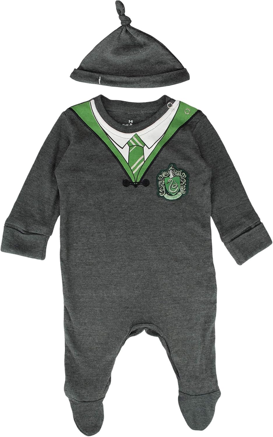Thumbnail 1 de GWCC Licensed Harry Potter Slytherin Baby Romper & Hat — 0–18 Months