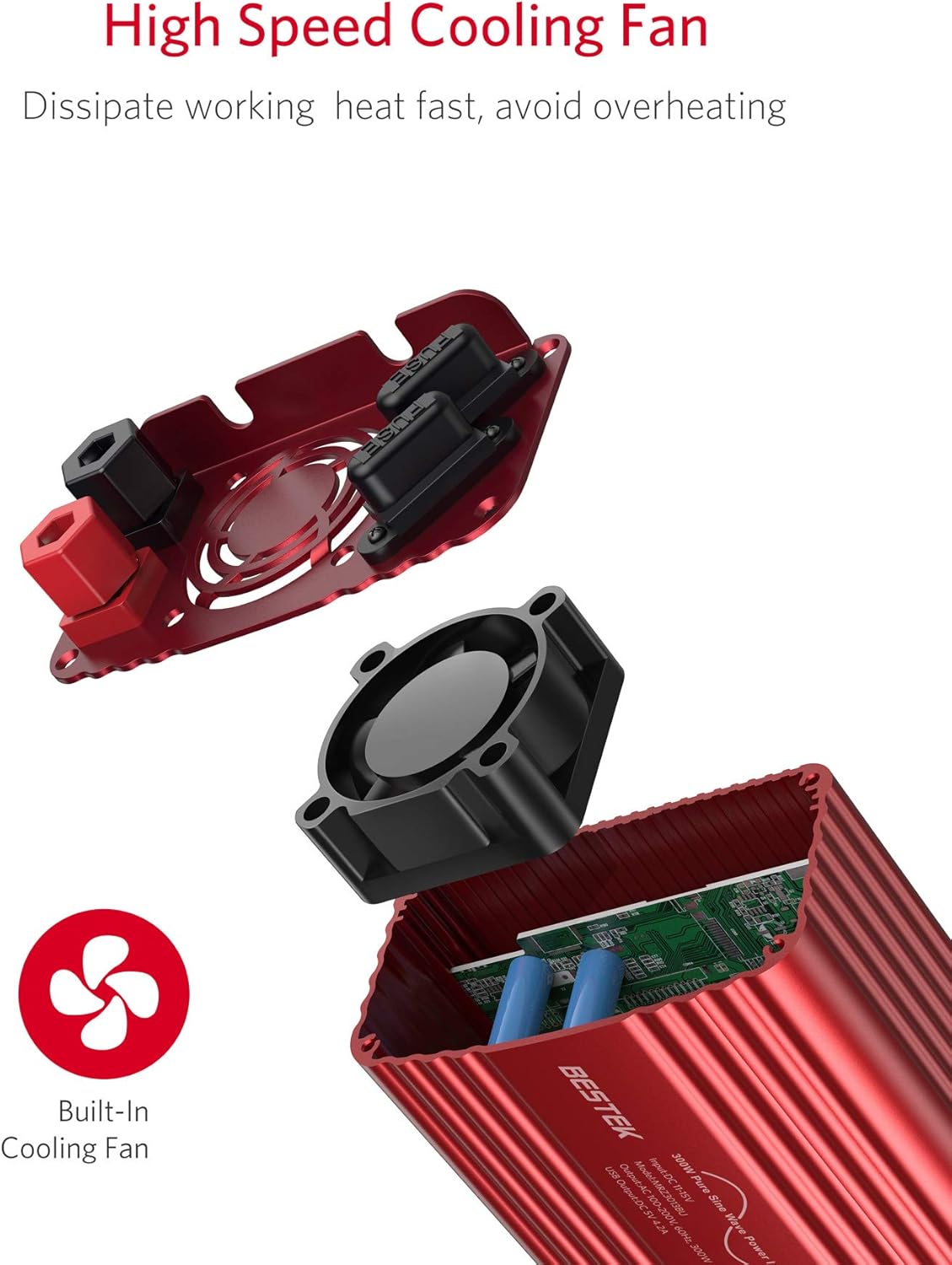 Thumbnail 4 de BESTEK 300W Power Inverter 12V to 230V Car Adapter 🔌