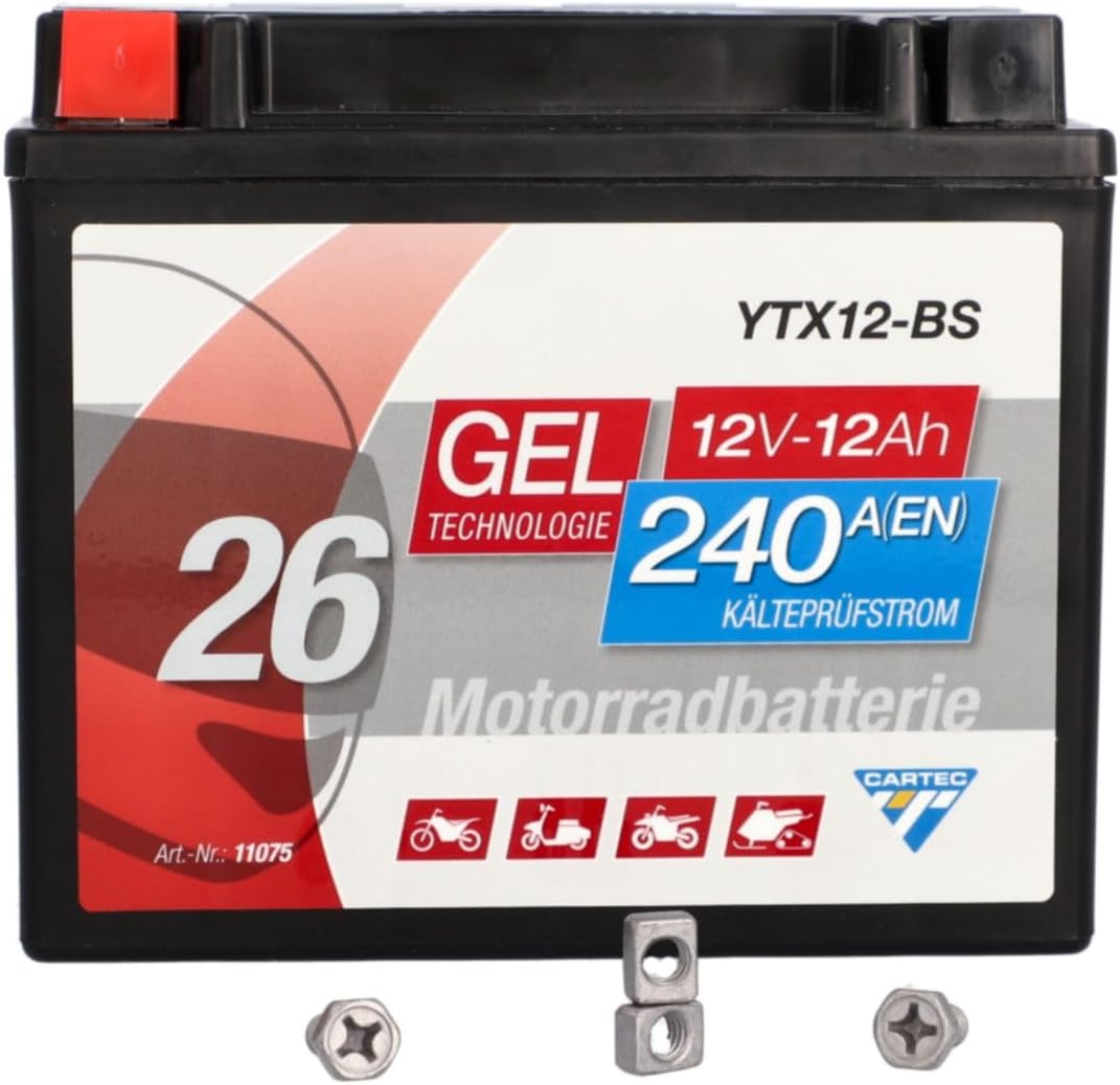 Thumbnail 5 de CARTEC YTX12-BS Gel Motorradbatterie