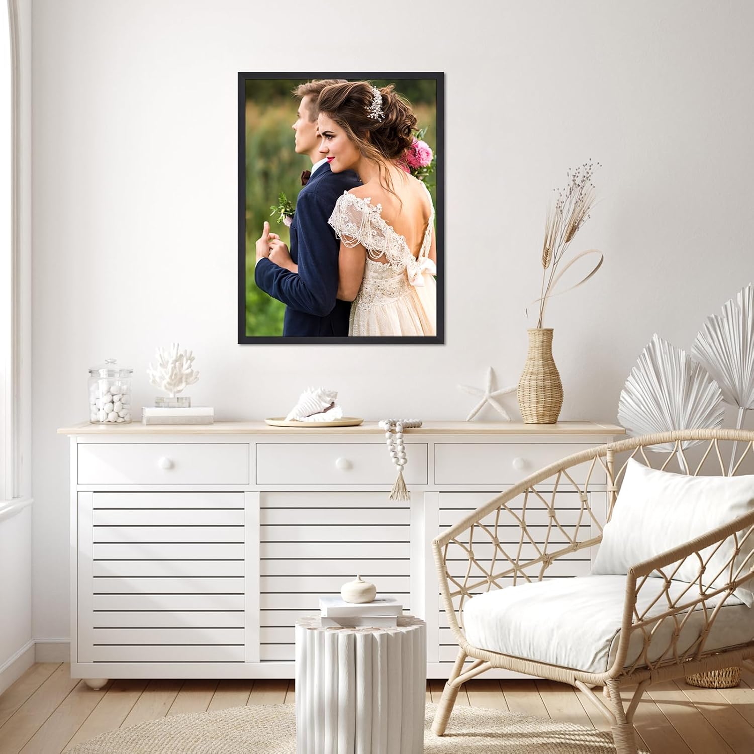 Detalle de Giftgarden 18x24 inch Frame Black – Aluminium Frame for Wall-Mounted Portrait or Landscape Displays